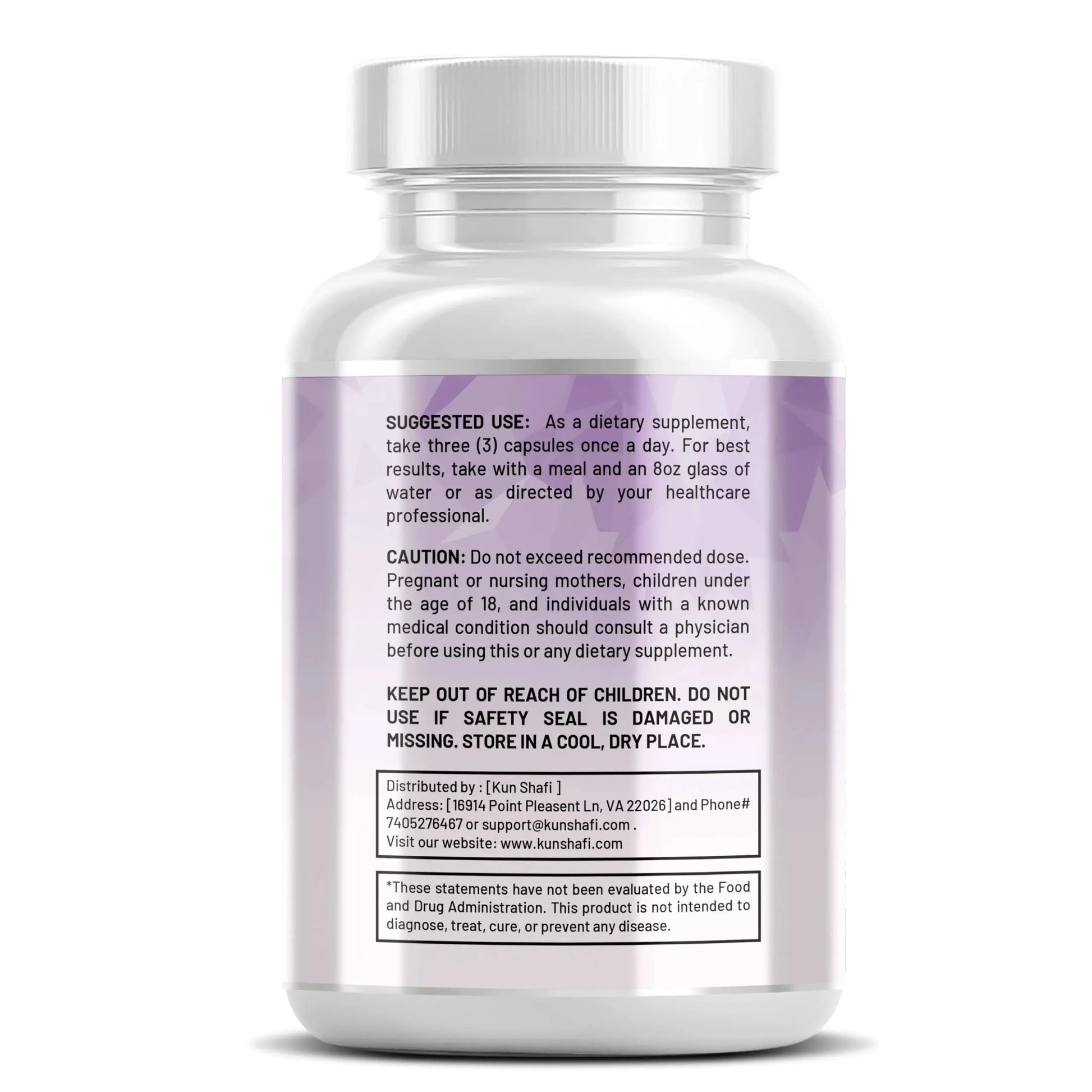 Kun Shafi Magnesium Complex with Magnesium Glycinate Malate, L-Threonate, Taurate, Orotate, Zinc,Aspartate, Copper Manganese & Vitamin D3 B6 Complex - 1Pack Kun Shafi Au supplements