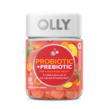 OLLY Probiotic + Prebiotic Gummy, Digestive Support and Gut Health, 500 Million CFUs, Fiber, Adult Chewable Supplement OLLY Au supplements