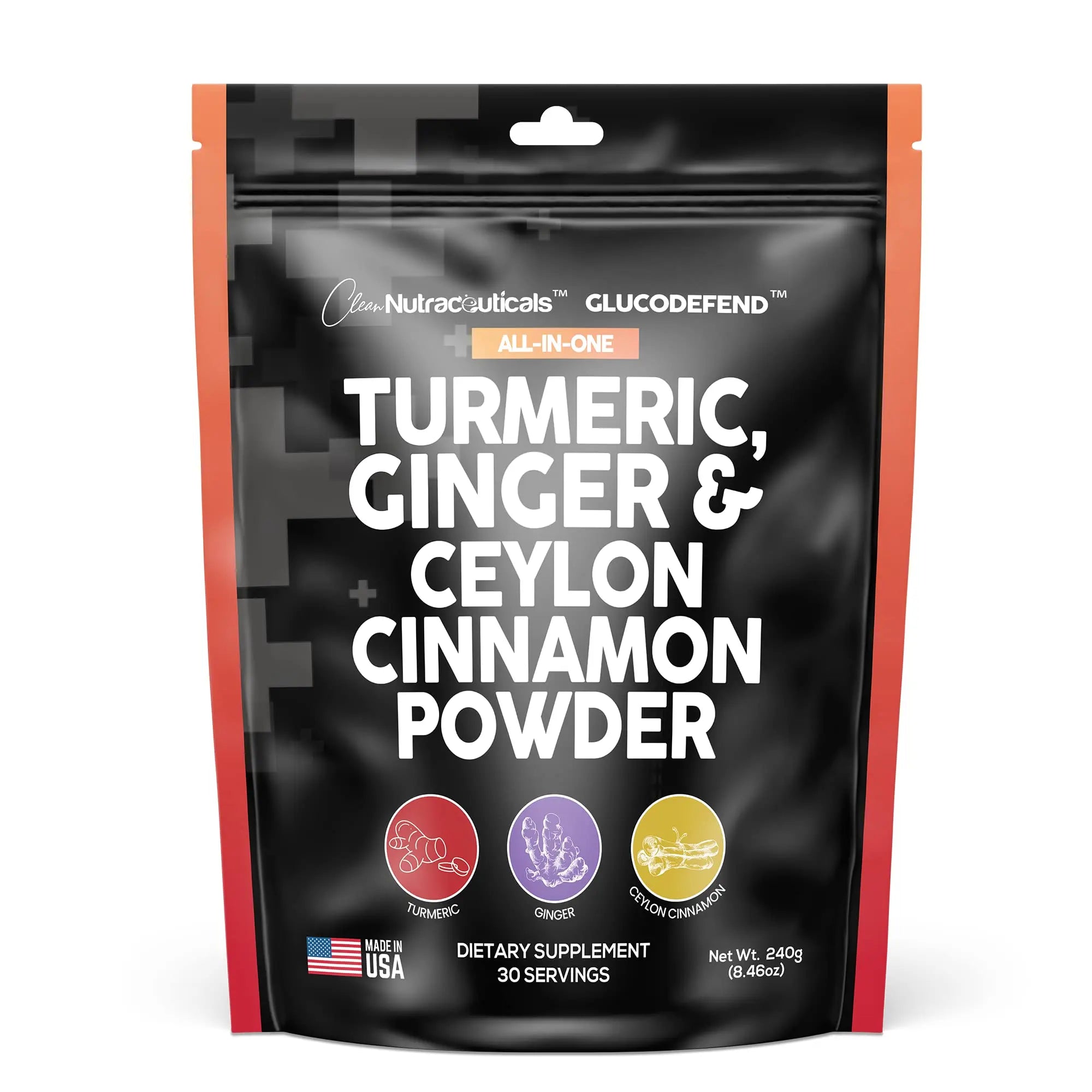 3in1 Turmeric Curcumin Ginger Root & Ceylon Cinnamon Powder Suppleme Clean Nutraceuticals Au supplements