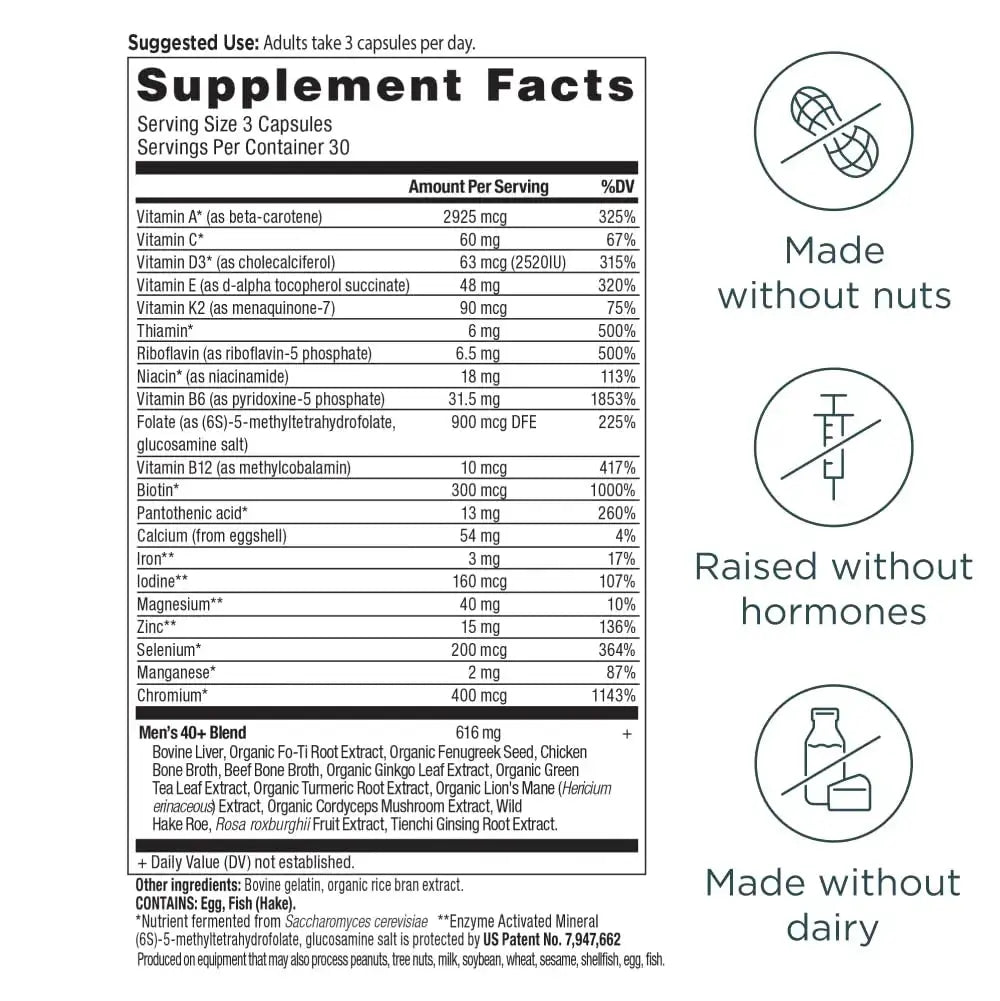 Ancient Nutrition, Multivitamin Mens 40 Plus 3 Day, 90 Count Ancient Nutrition Au supplements
