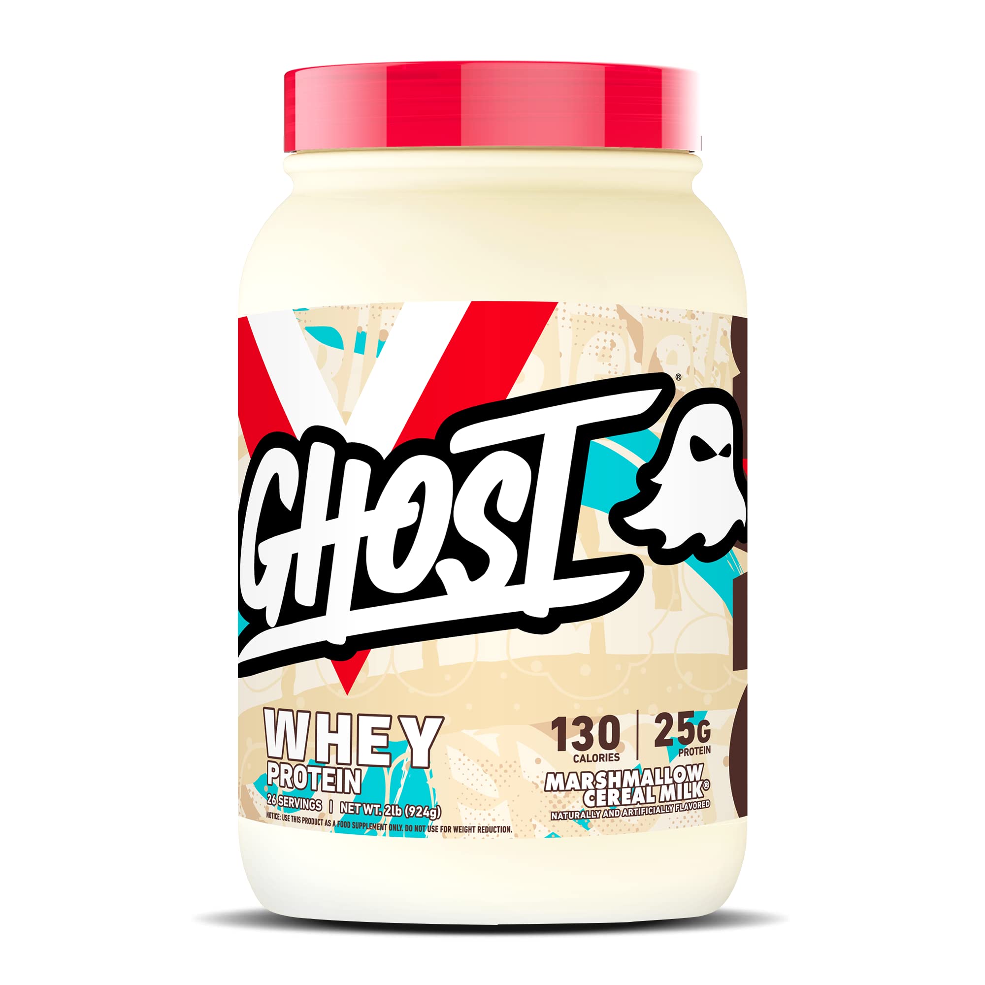 GHOST Whey Protein Powder, Marshmallow Cereal Milk - 2LB Tub, 25G of Protein GHOST Au supplements