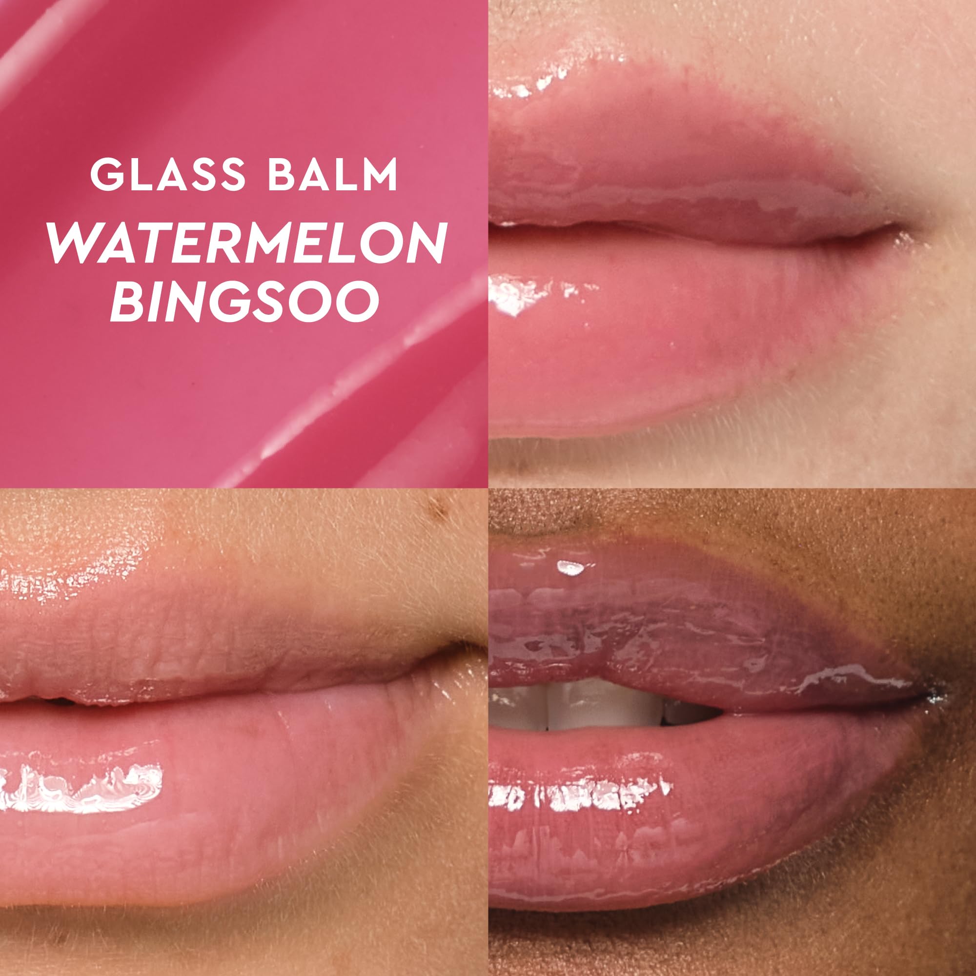 Glow Recipe Glass Balm Lip Treatment - 12Hr Hydrating Lip Balm & Moisturizer with Hyaluronic Acid to Smooth, Plump & Protect from Dryness - Sheer Soft Pink Tint, Watermelon Bingsoo (15 ml) Glow Recipe Au supplements