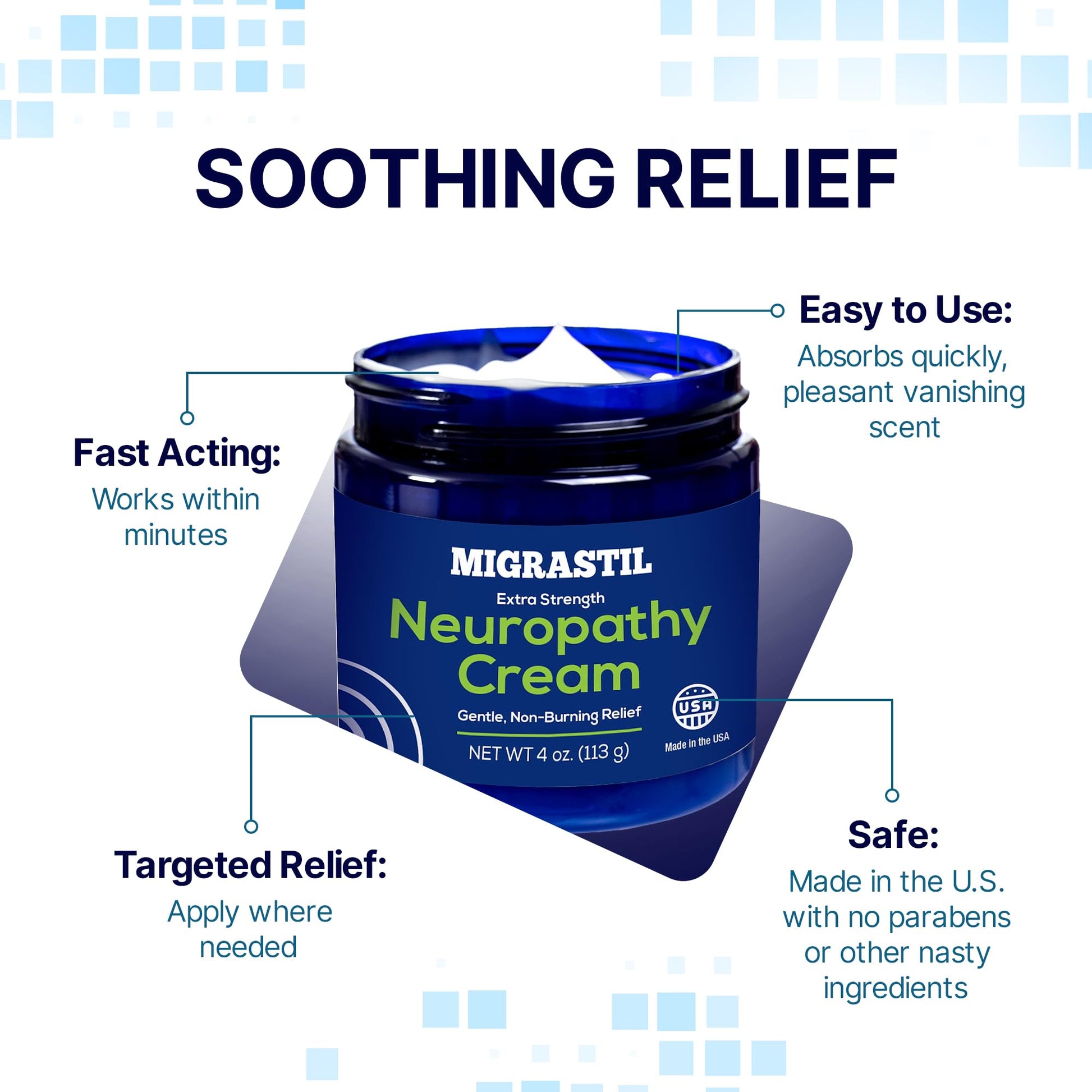 Basic Vigor Migrastil Extra Strength Neuropathy Cream (4 oz) and PainBlock Roll-On (3 oz) Bundle Basic Vigor Au supplements