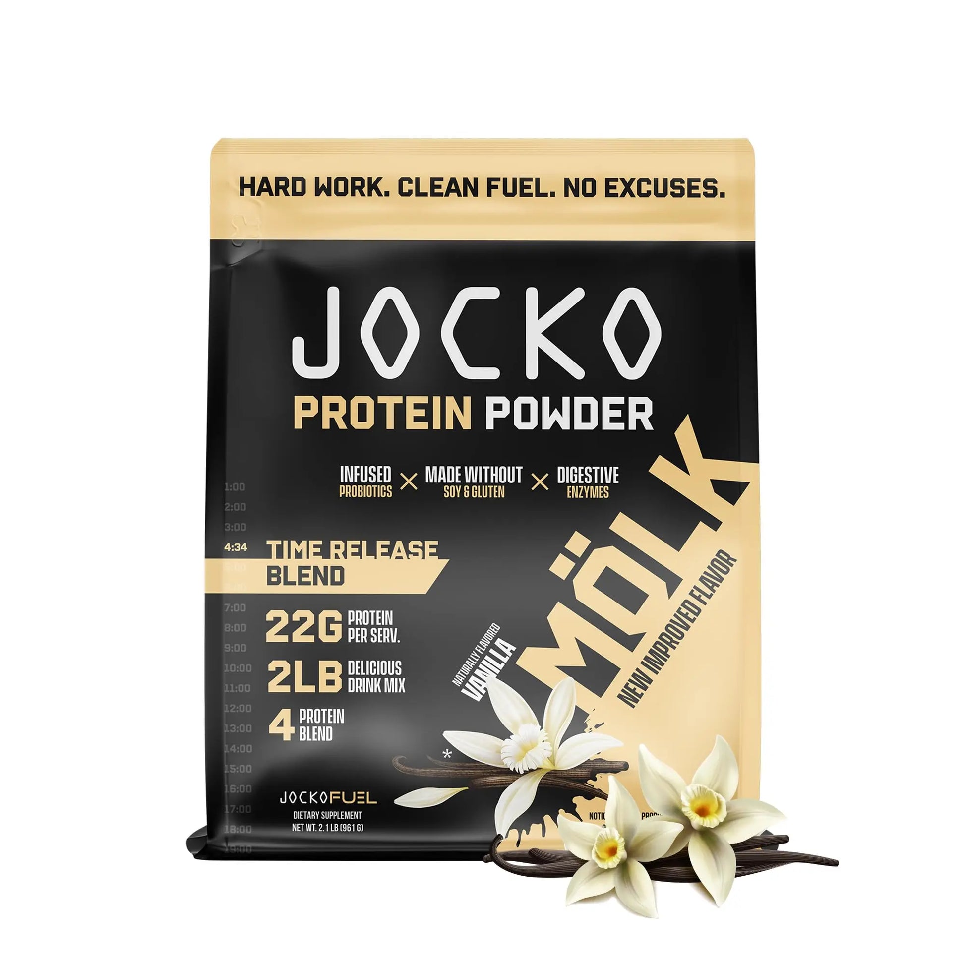 Jocko Mölk Whey Protein Powder (Vanilla) - Keto, Probiotics, Grass Fed, Digestive Enzymes Jocko Fuel Au supplements