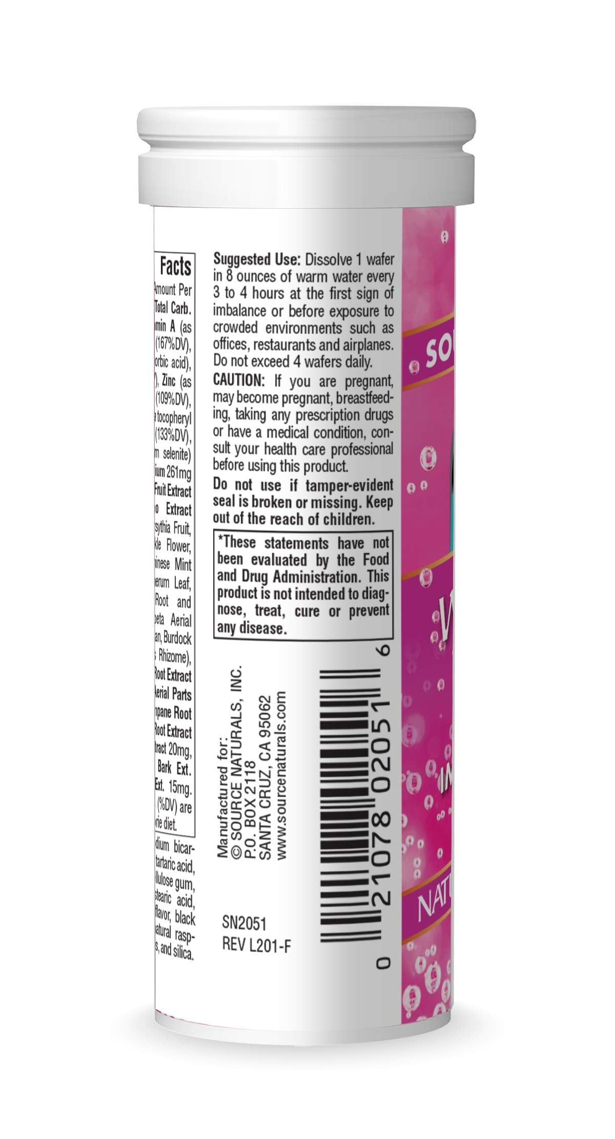 Source Naturals Wellness Fizz, Natural Berry Flavor - 10 Wafers Source Naturals Au supplements