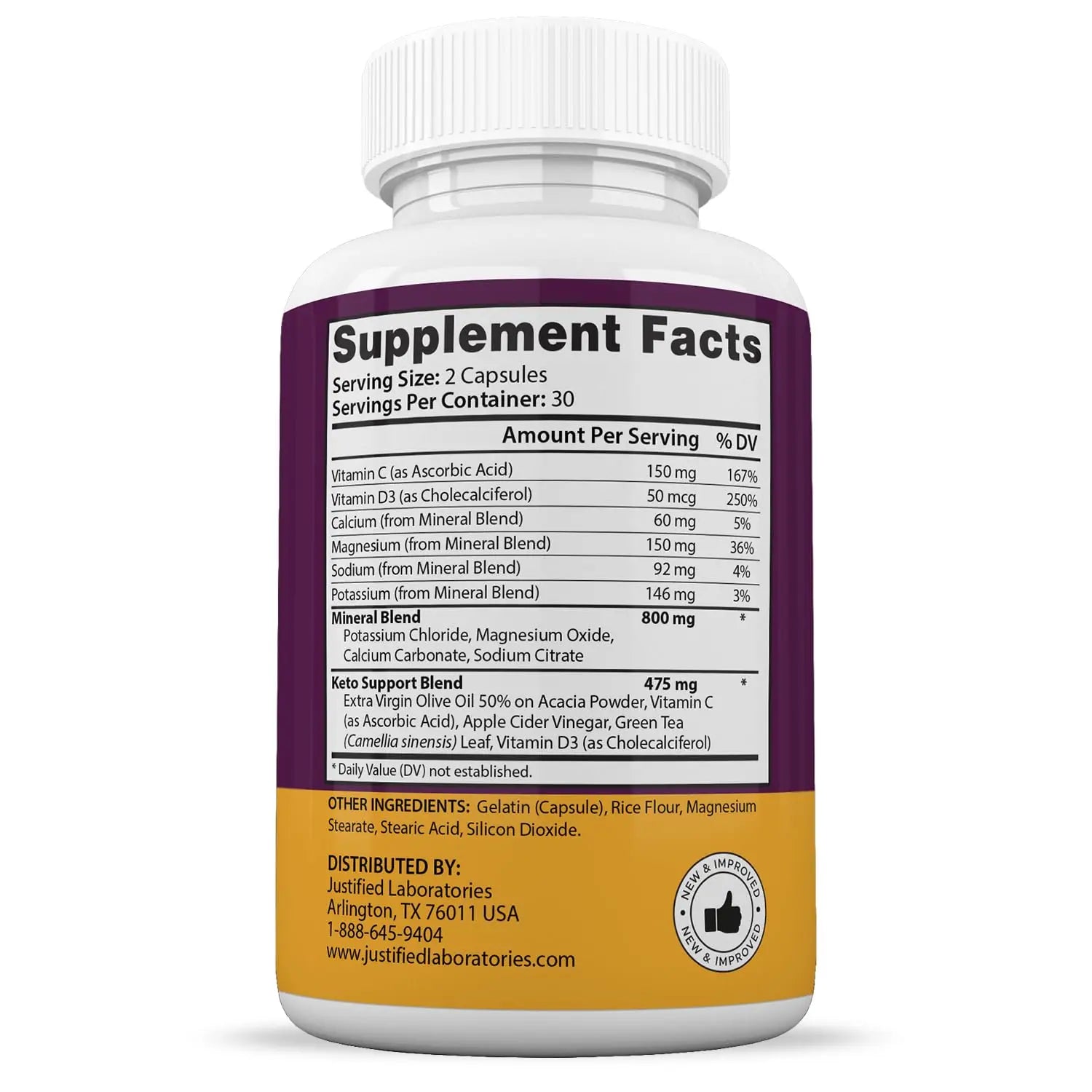 (2 Pack) Keto Advantage Keto Burn Pills 1275MG New & Improved Formula Contains Apple Justified Laboratories Au supplements