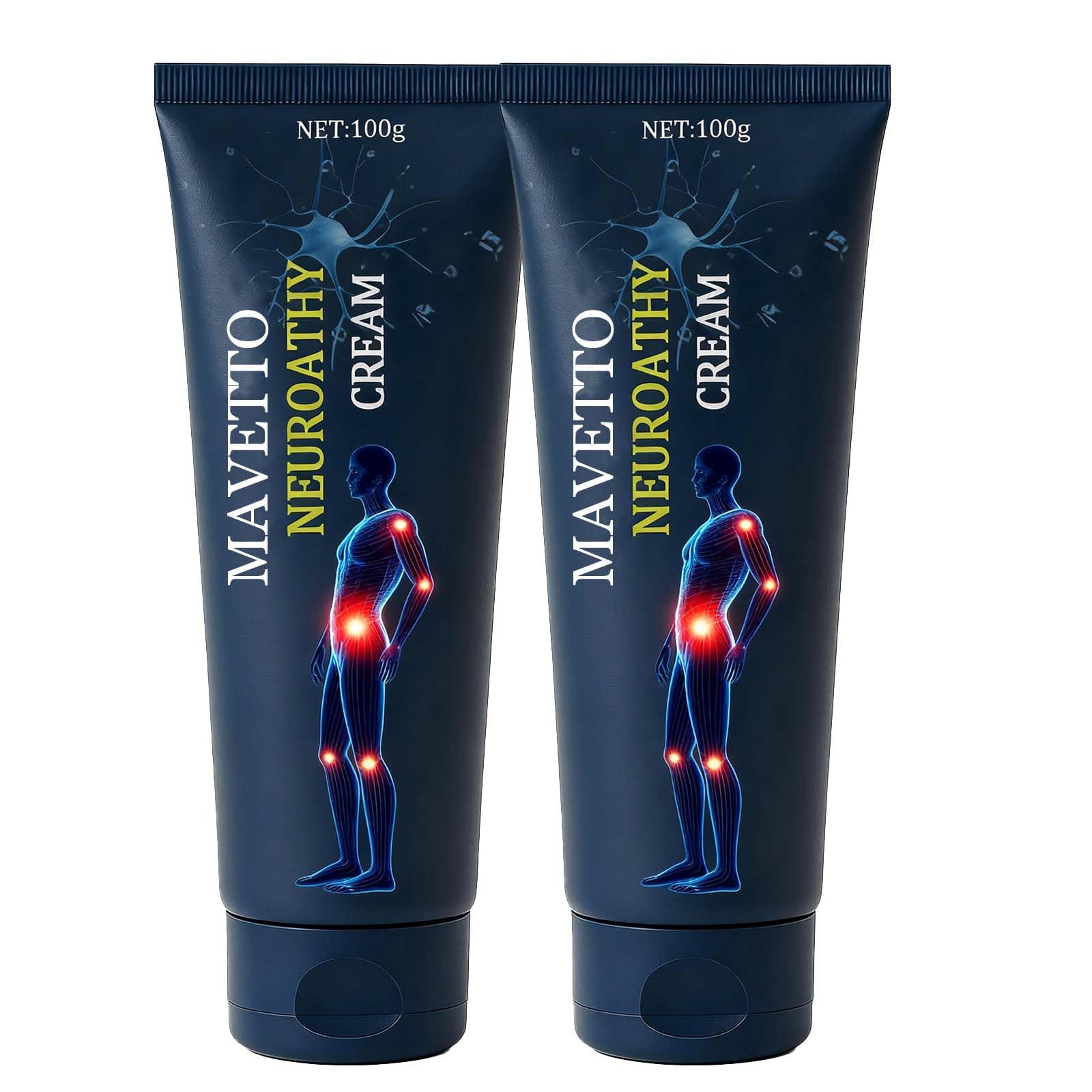 Bare Basics MAVETTO Neuropathy Relief Cream, Neurosoothe Formula Nerve Cream, Contains Capsaicin, Arnica, Menthol, MSM and Glucosamine, Improve Joint Discomfort, Increase Mobility (2pcs) Bare Basics Au supplements