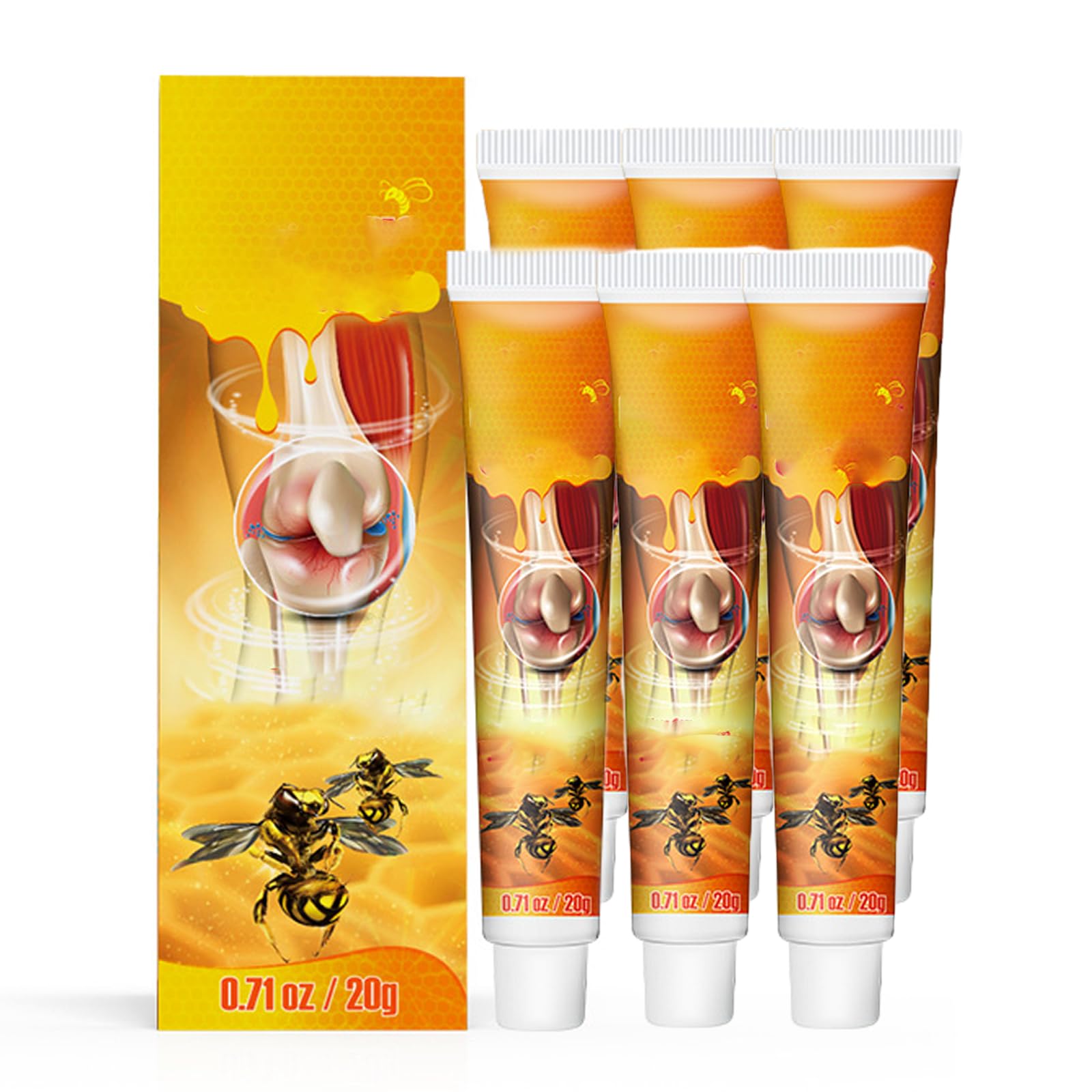 6 Pack Beevenom New Zealand Bee Venom Gel, Bee Venom Cream New Zealand Gel Joint Cream of Neck, Knee, Shoulder, Waist, Leg TW23 FEDRUGAO-1207-1 GYMZSJ Au supplements