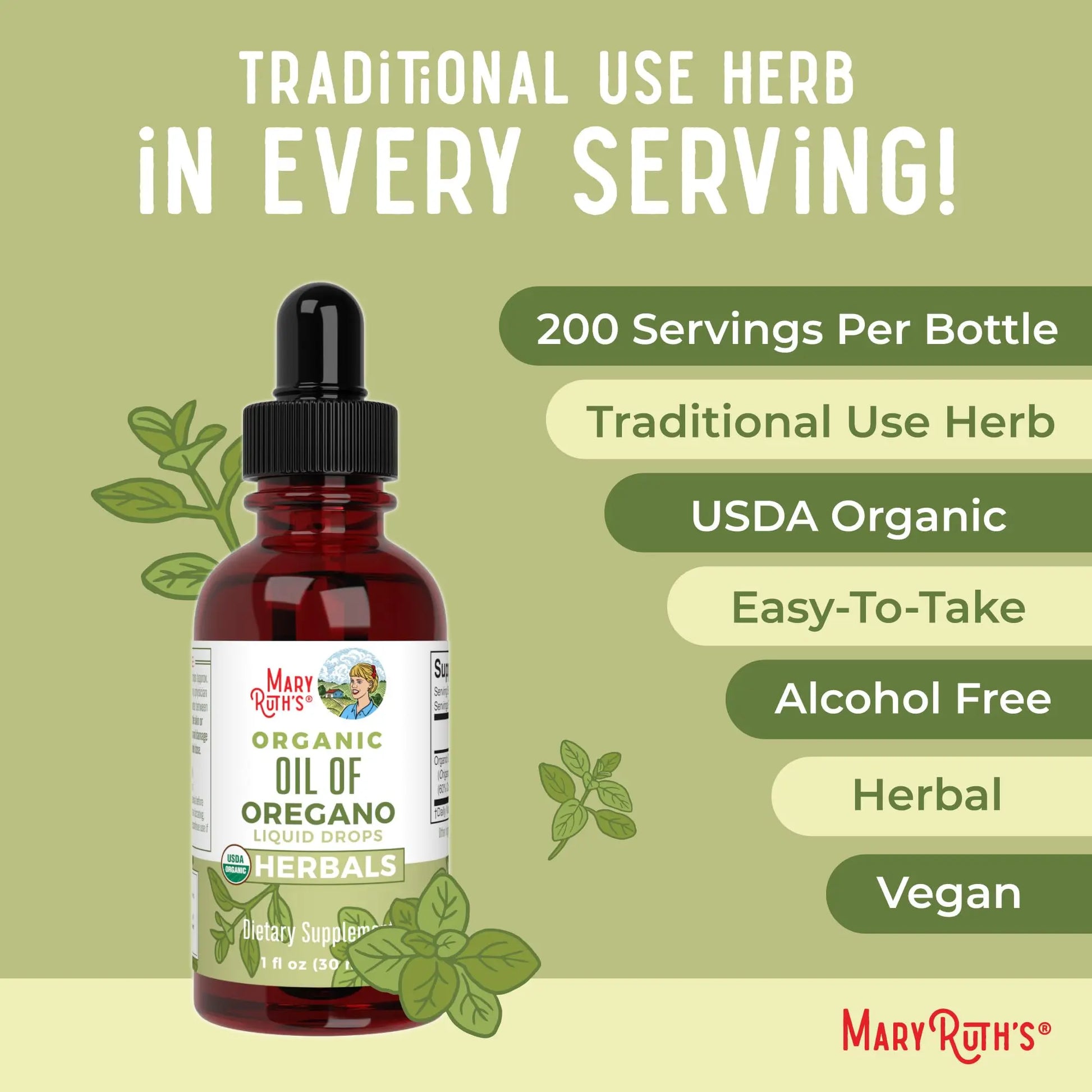 MaryRuth Organics Oregano Oil Drops | 6 Month Supply | USDA Organic Oil of Oregano Liquid | Herbal Blend for Immune Support | Digestive Health | Overall Health MARYRUTH'S Au supplements