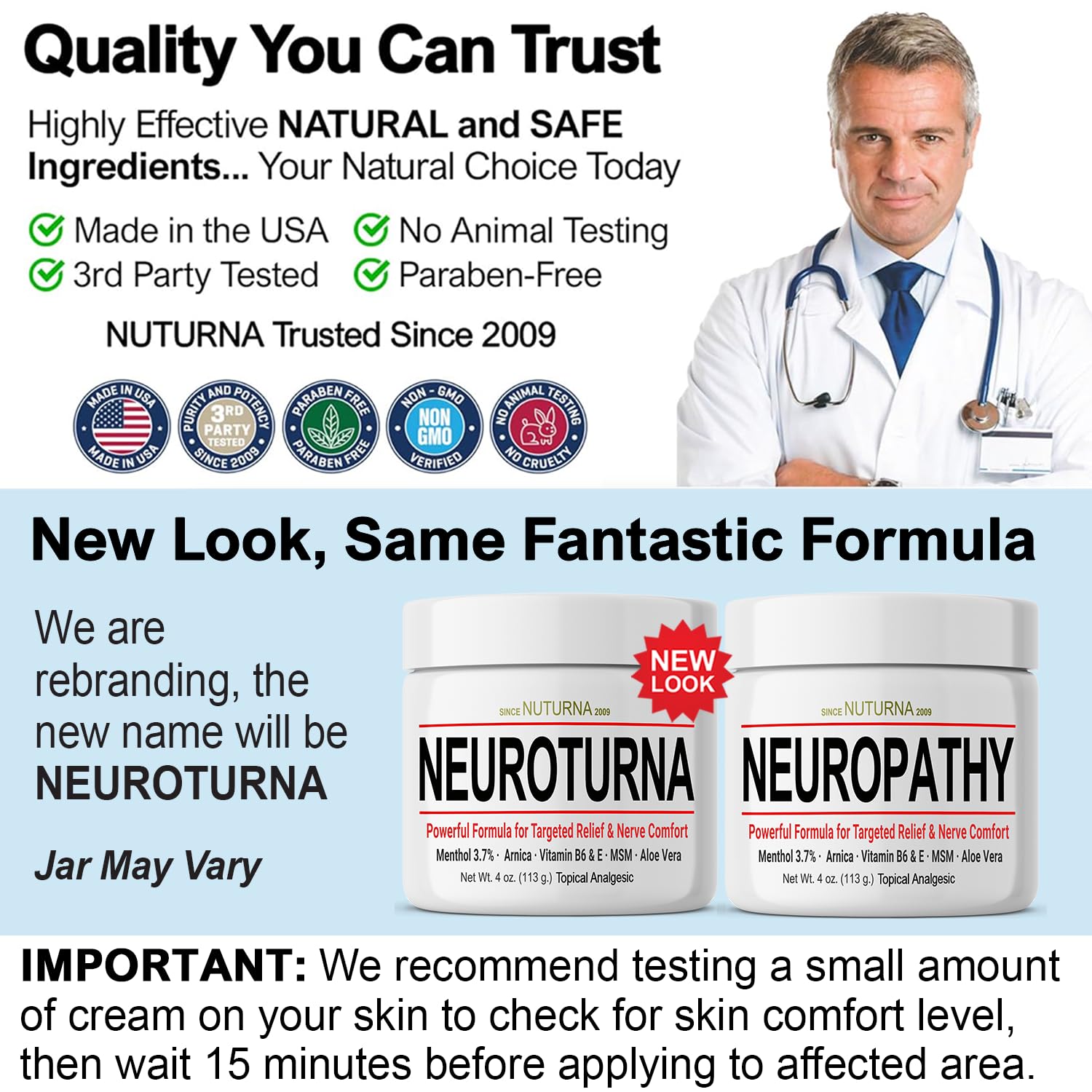 Neuropathy Nerve Cream - Fast Acting for Feet Hands Legs Toes - Ultra Strength Menthol, Arnica, Aloe Vera, MSM, Natural Soothing Nerve Comfort - Extra Large 8 oz Nuturna Au supplements