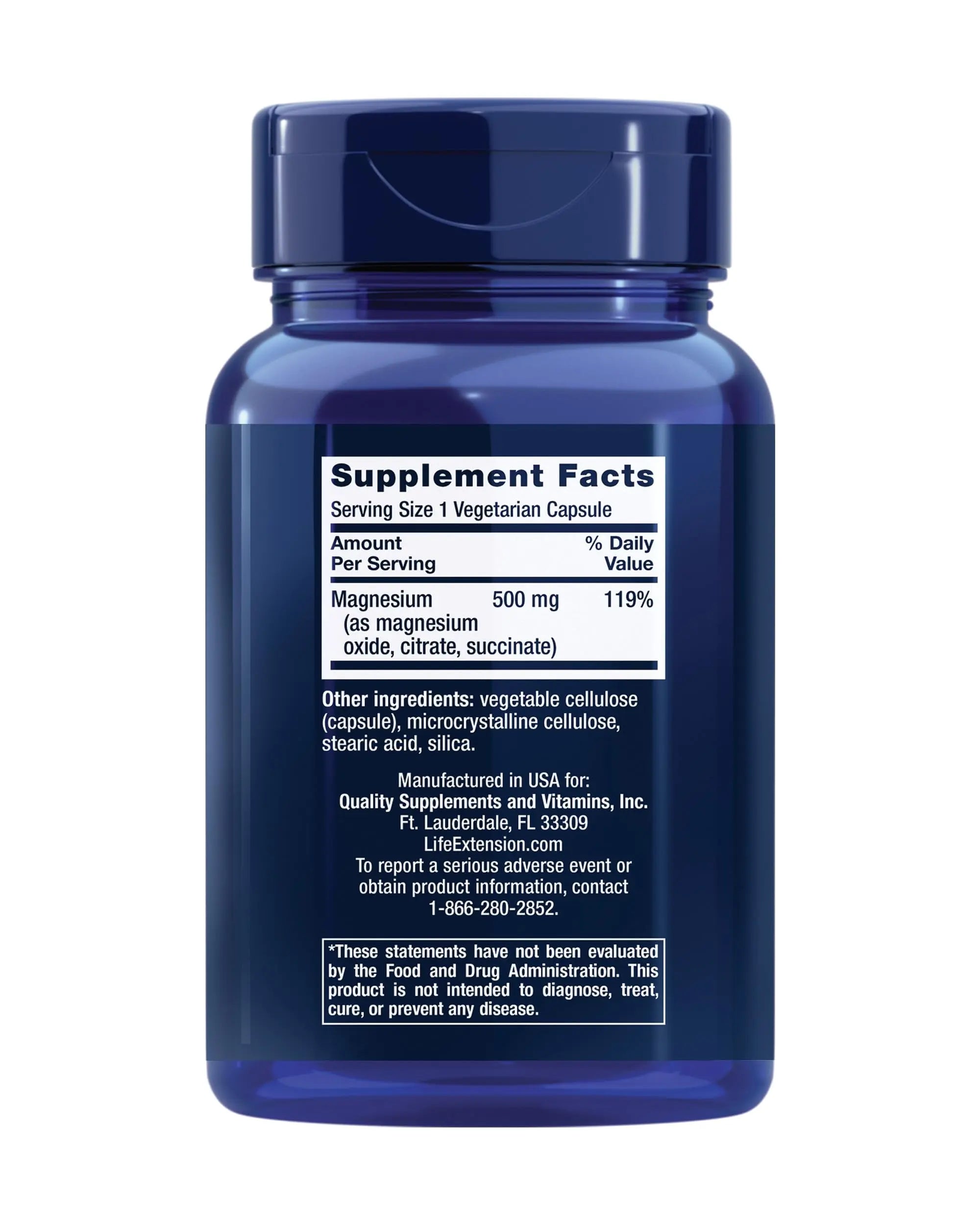 Life Extension One-Per-Day Multivitamin – Packed with Over 25 Vitamins, Minerals & Plant Extracts & Magnesium Caps, 500 mg, Magnesium Oxide, Citrate, Succinate, Heart Health Life Extension Au supplements