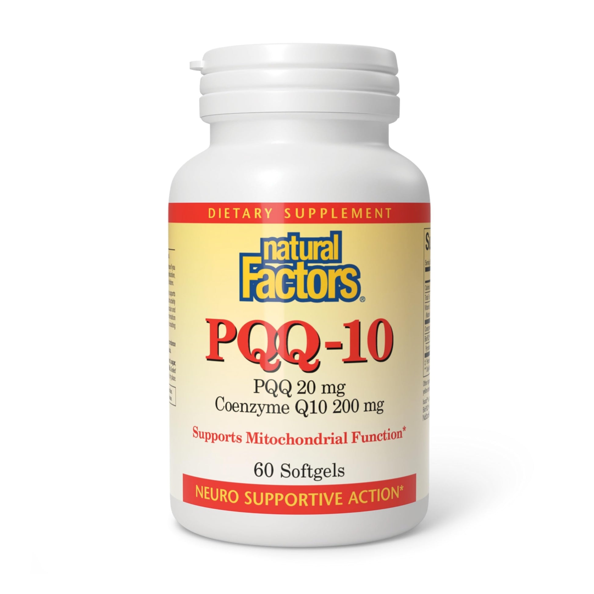 Natural Factors, PQQ-10, Supports Energy and Healthy Aging, Dietary Supplement, 60 softgels (60 servings) Natural Factors Au supplements