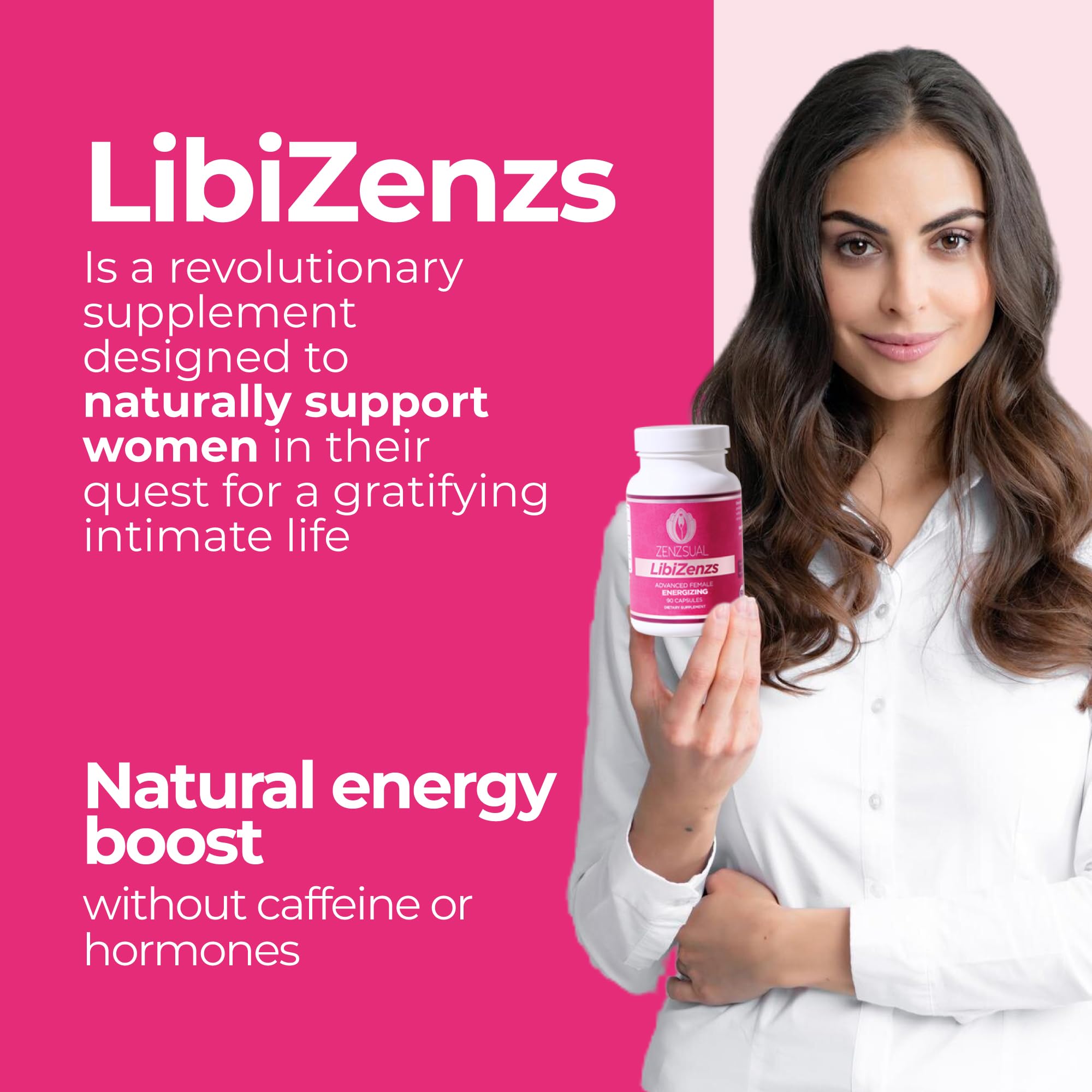 ZENZSUAL Libizenzs – Plant-Based Energy Support Supplement for Women – Caffeine-Free with Maca Root, Ashwagandha & Ginseng – Supports Daily Stamina, Focus & Well-Being – 90 Vegan Capsules ZENZSUAL Au supplements