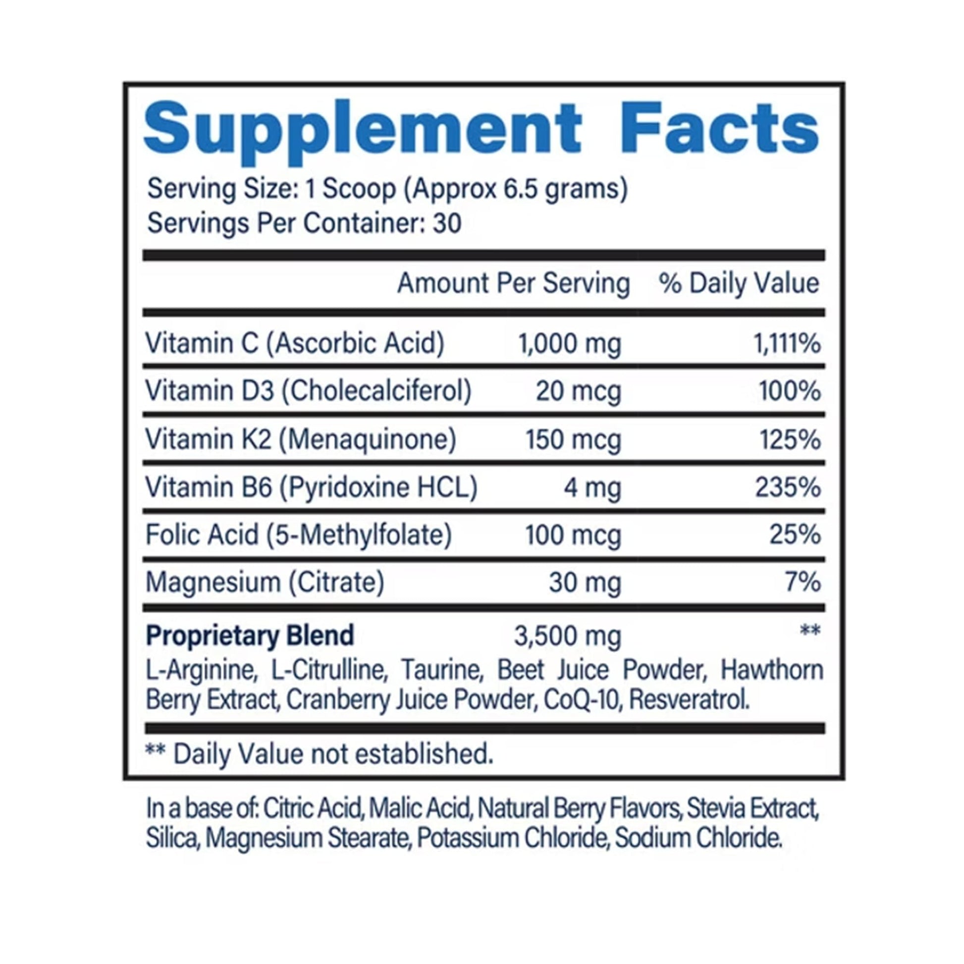 H2O Cardio | Nitric Oxide Supplement Drink | Wellness & Hydration Support | Arginine & Citrulline Powder | Berry Flavored Drink Mix for Daily Activity | Net Wt. 3.35 Ounces H2O CARDIO Au supplements