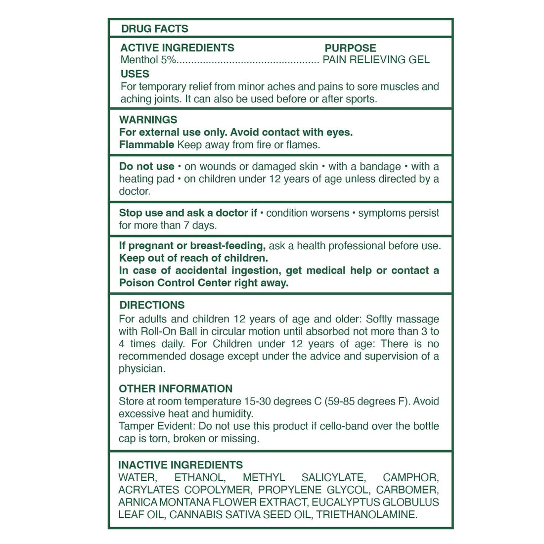 Ross D’Elen Green Menthol ROLL-ON 3-Pack ROSS D'ELEN Au supplements