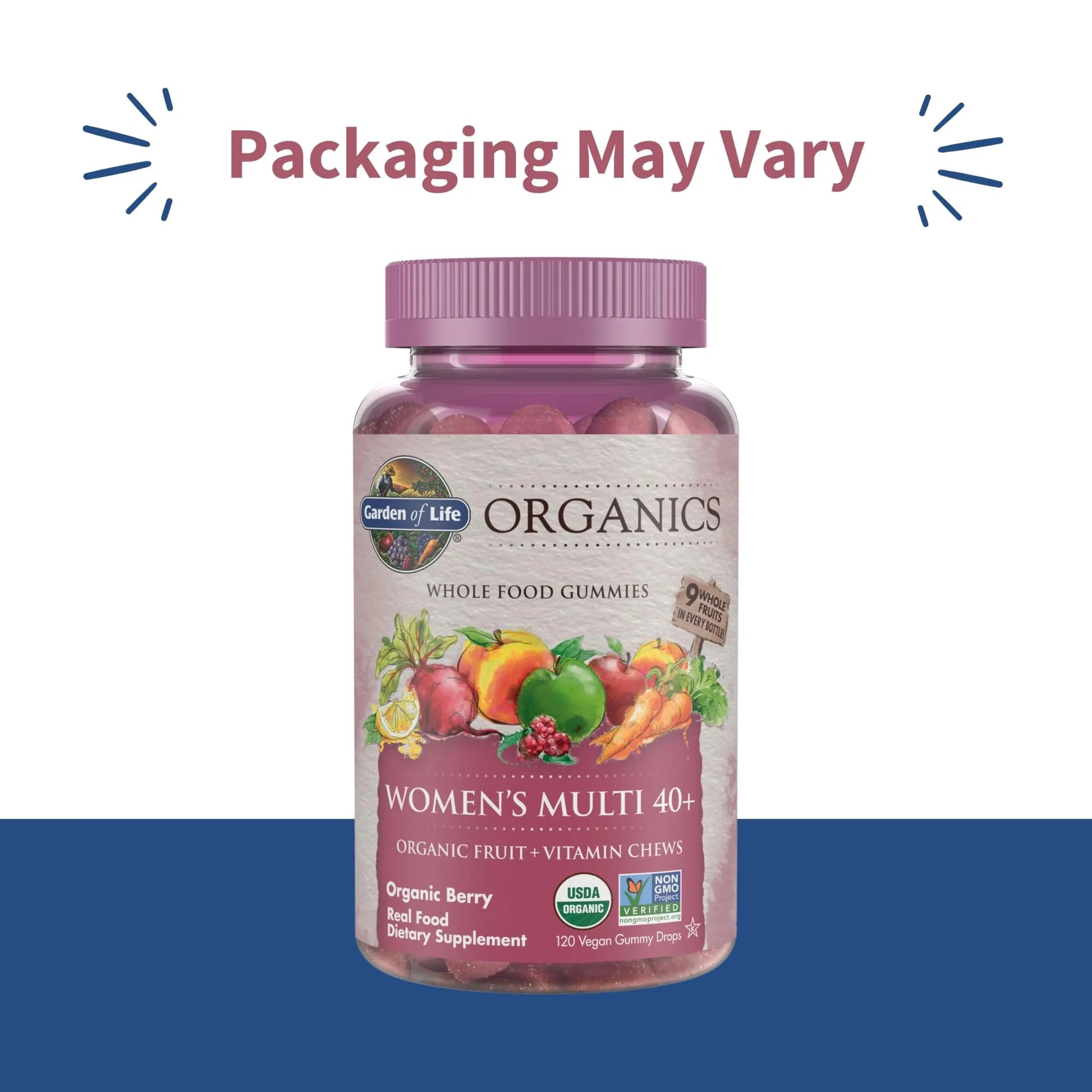 Garden of Life Organics Women 40+ Gummy Vitamins - Berry - Certified Organic, Non-GMO, Vegan, Kosher Complete Multi - Methyl B12, C & D3 Garden of Life Au supplements