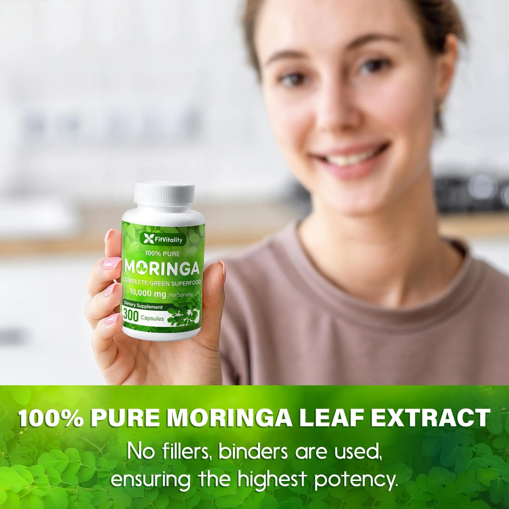 Moringa Capsules| Moringa Oleifera |10,000mg| 150 Capsules| 100% Pure| Non-GMO FitVitality Au supplements