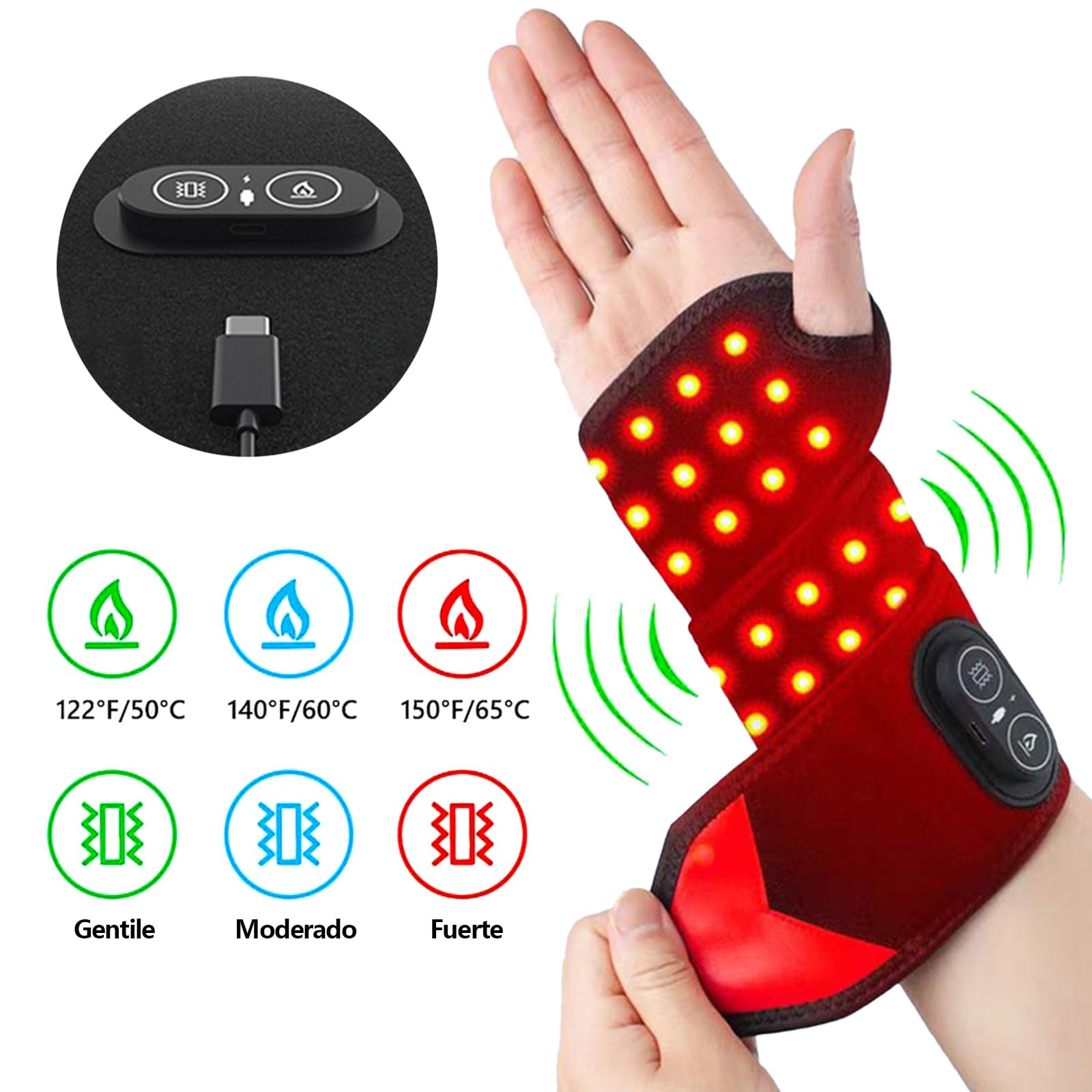 ZMHWANY Rechargeable Cordless Wrist Massager with Heat and Compression, 3000mAh Battery for Arthritis Carpal Tunnel Pain Relief, Wireless Heating Pad Ideal for Seniors ZMHWANY Au supplements