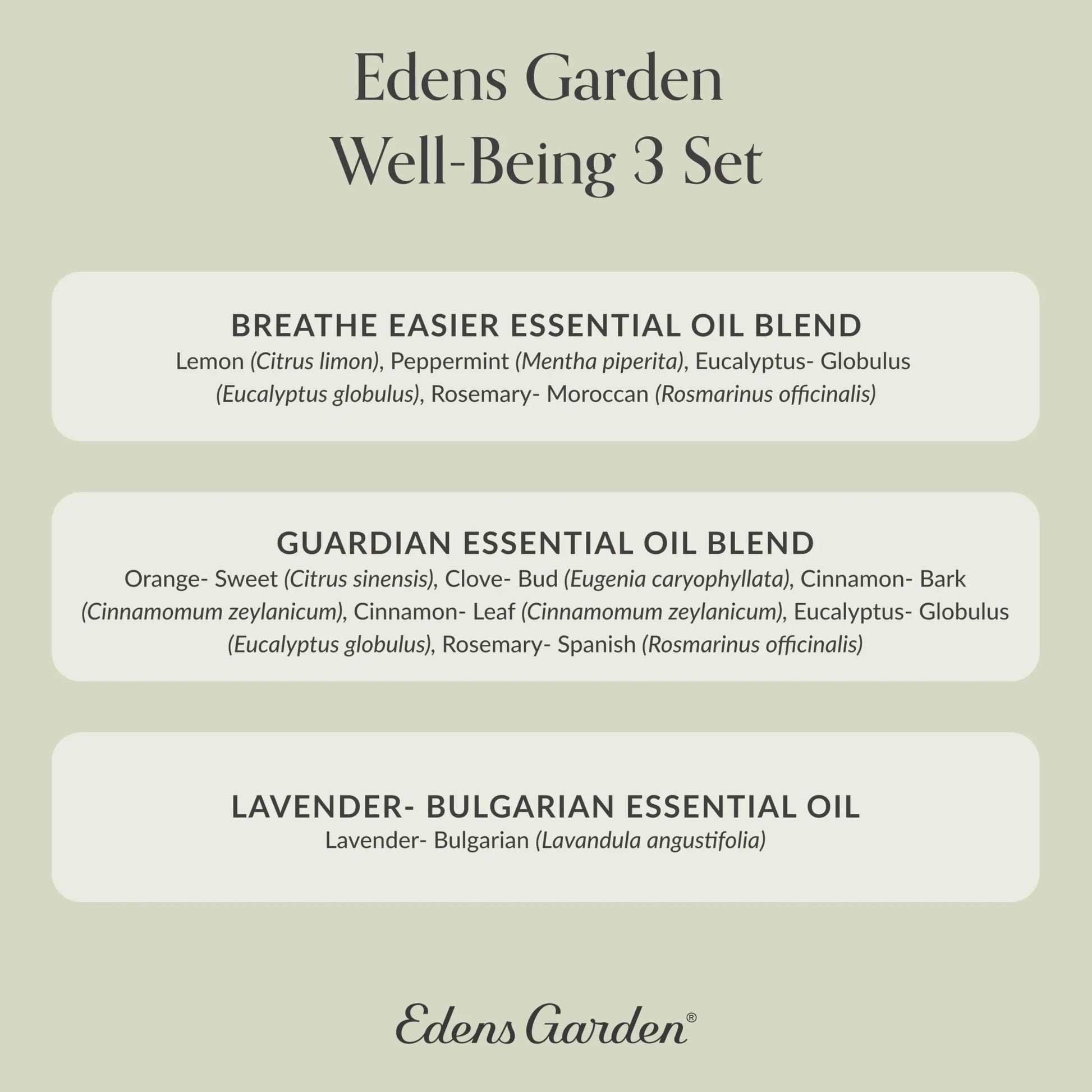 Edens Garden Essential Oil Well-Being Set, 3 Pure Essential Oils for Diffusers for Home Edens Garden Au supplements