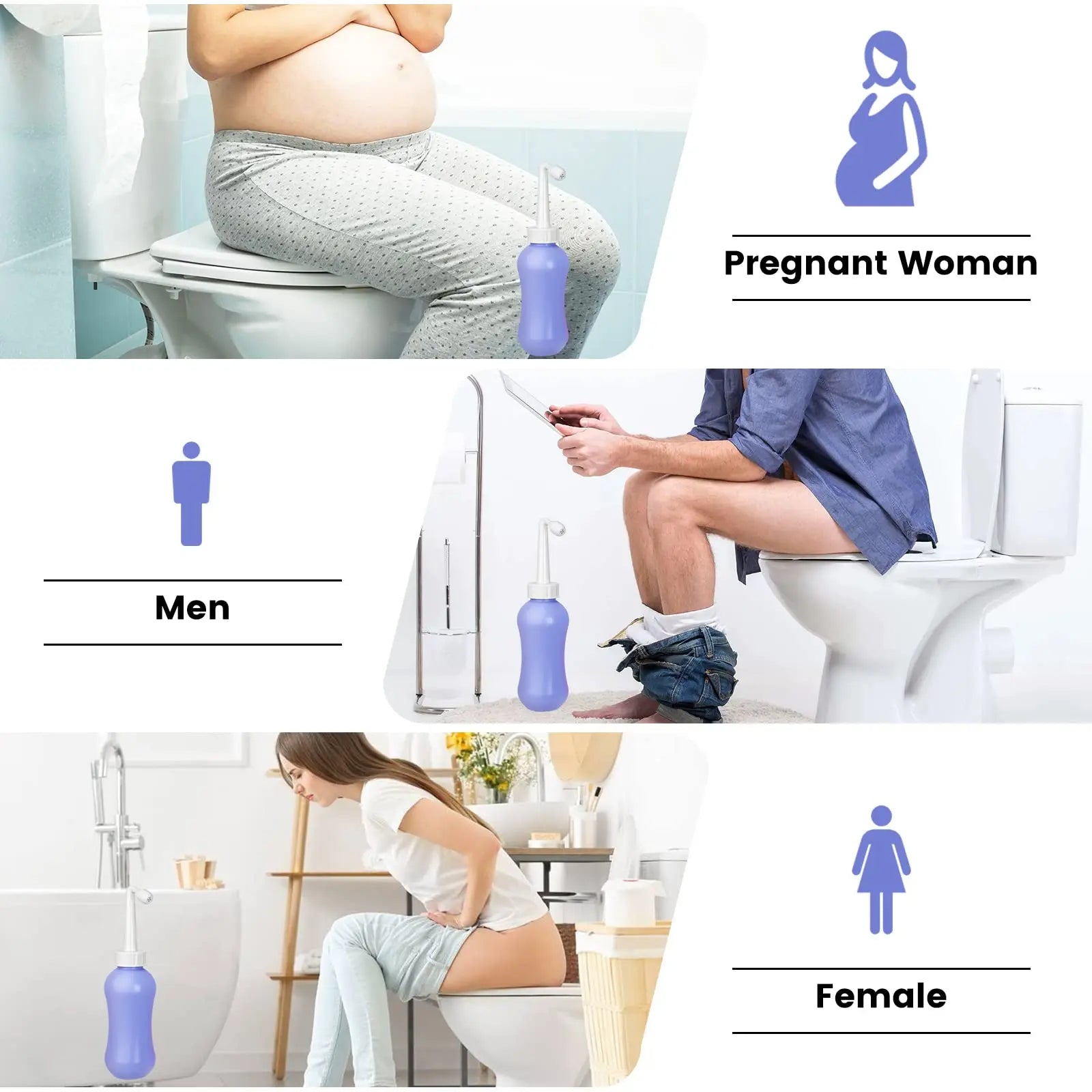 450ML(15.2 OZ) Peri Bottle for Postpartum Care 2 Pack, Portable Travel Bidet for Women, Upside Down VicnKioH Au supplements