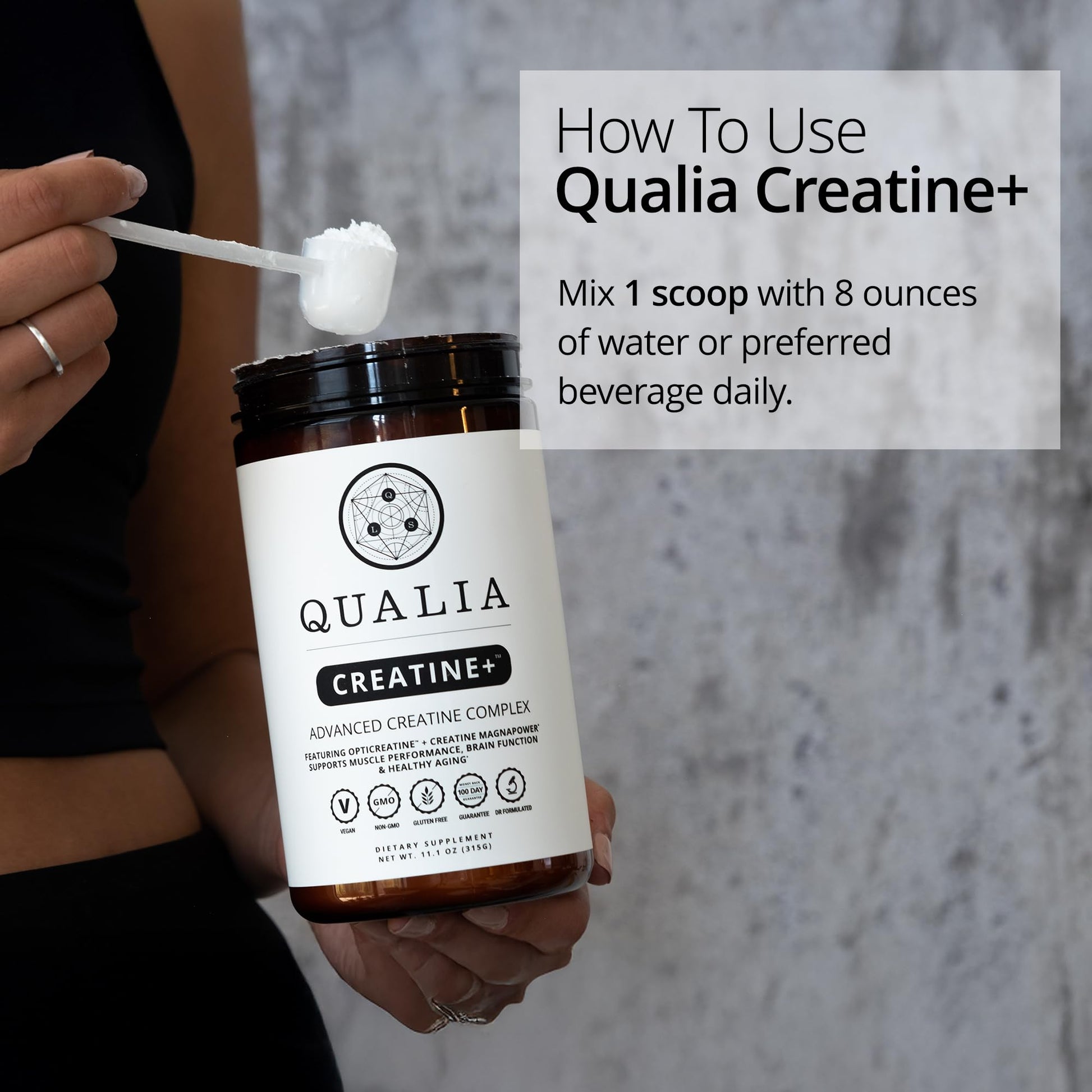 Qualia Creatine | Advanced Creatine Complex | 2 Sources + Magnesium | Optimized Absorption | Muscle Performance, Brain Function, & Healthy Aging QUALIA LIFE SCIENCES Au supplements