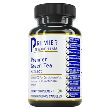 Premier Research Labs Premier Green Tea Extract - Green Tea Capsules, Green Tea Extract Pills, Green Tea Supplement with ECGC, Camellia Sinensis, Pure, Vegan Friendly - 120 Vegetarian Capsules Premier Research Labs Au supplements