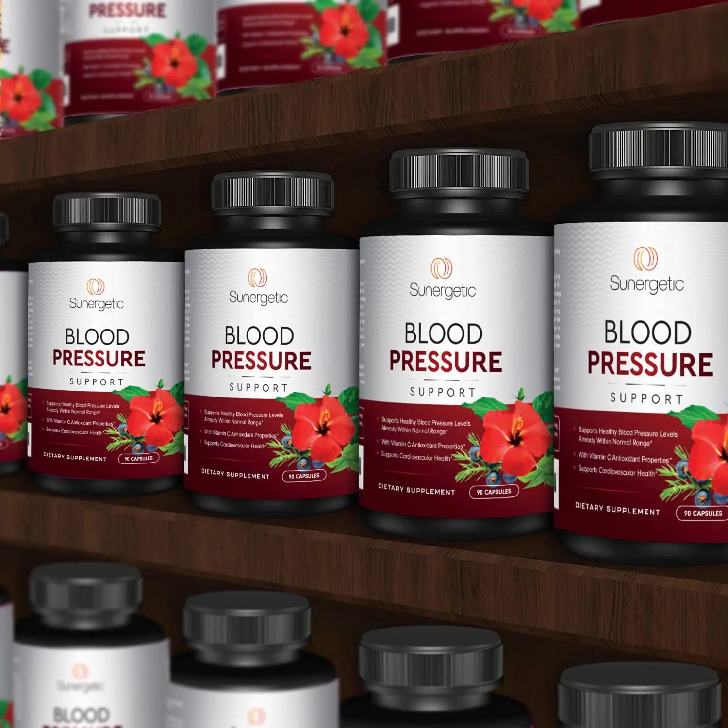 Premium Blood Pressure Support Supplement For Cardiovascular & Heart Health with Garlic Sunergetic Au supplements