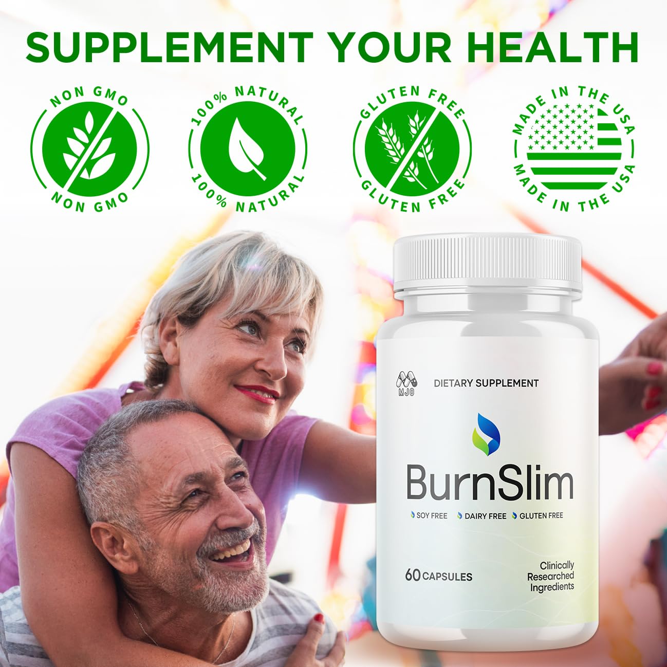 Burn Slim Capsules, Official Burnslim Pills with All Natural Ingredients, Advanced Burn Slim Health and Wellness Vitamin Supplement Supporting Active Lifestyle for Women and Men (60 Capsules) MJO Au supplements