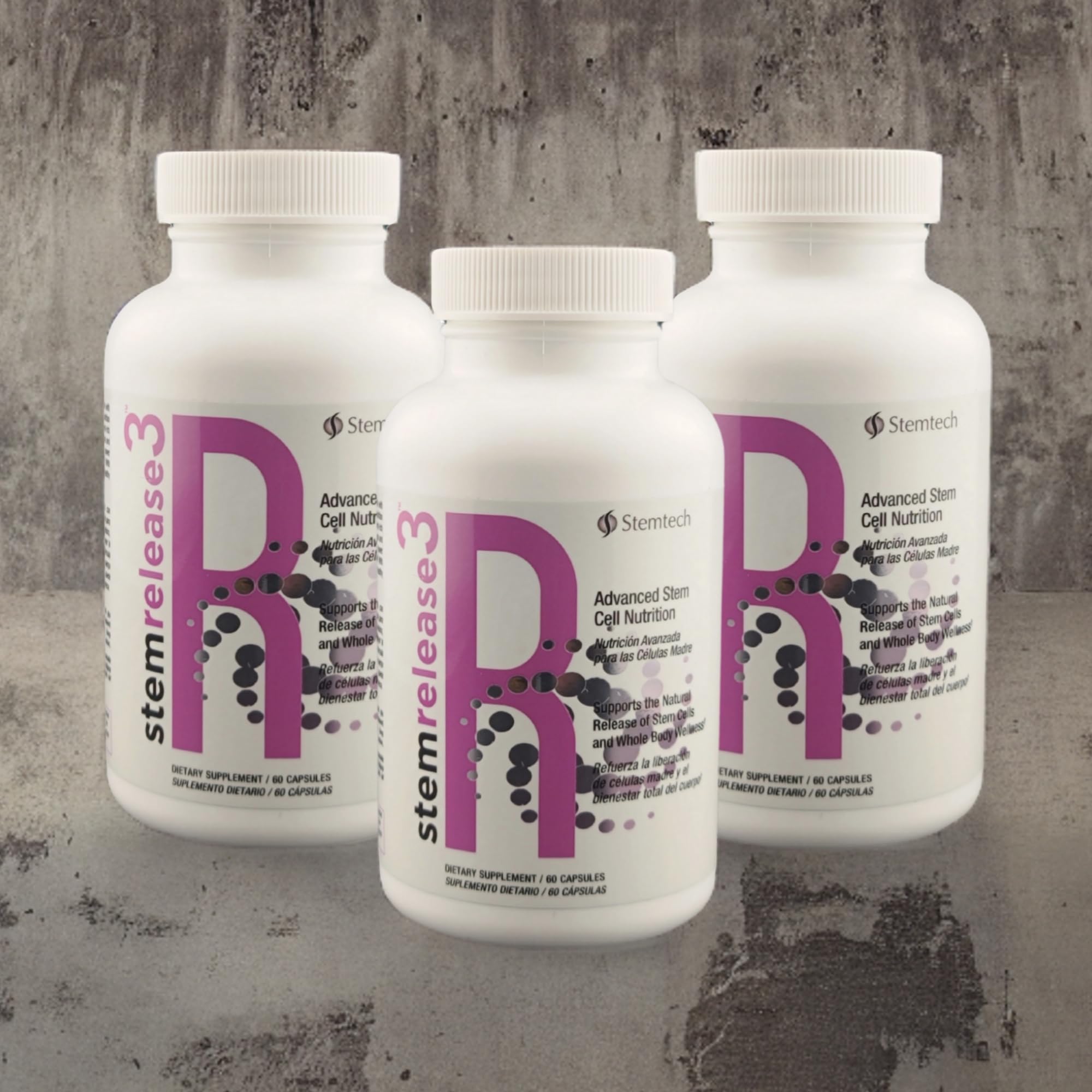 Stemtech Stemrelease3™ Cutting-Edge Stem Cell Nutrition for Natural Renewal and Youthful Vitality, Exclusive Blend for Enhanced Telomere Health 60 Capsules (3 Pack) StemTech Au supplements