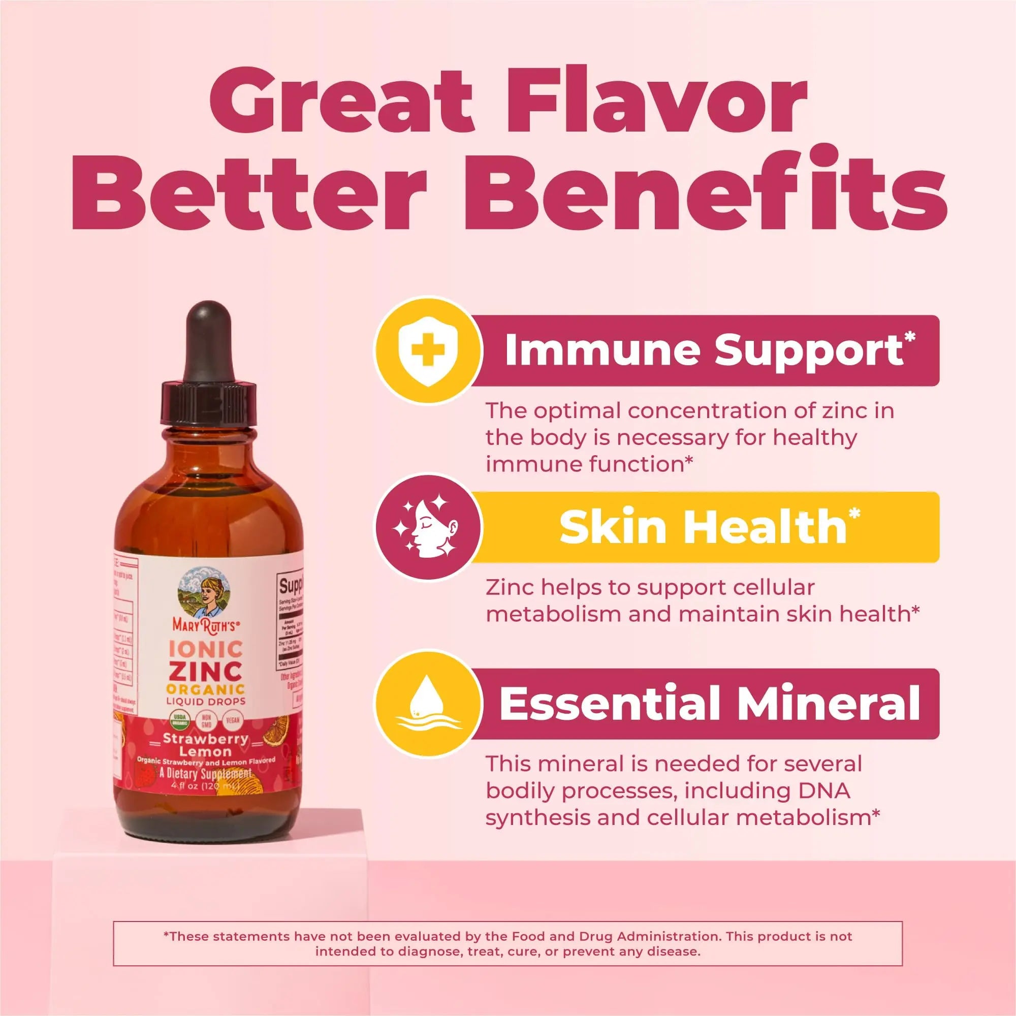 MaryRuth's Organic Liquid Zinc Supplement for Kids & Adults | Immune Support | Skin Health | Antioxidant | Cellular Metabolism | Zinc Sulfate | Vegan | Non-GMO | Sugar Free | Gluten Free | 4 oz MARYRUTH'S Au supplements