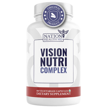 NATION HEALTH MD Vision Nutri Complex - Eye Vitamins with Lutein, Bilberry - Eye and Vision Health for Men & Women - 60 Capsules NATION HEALTH MD Au supplements