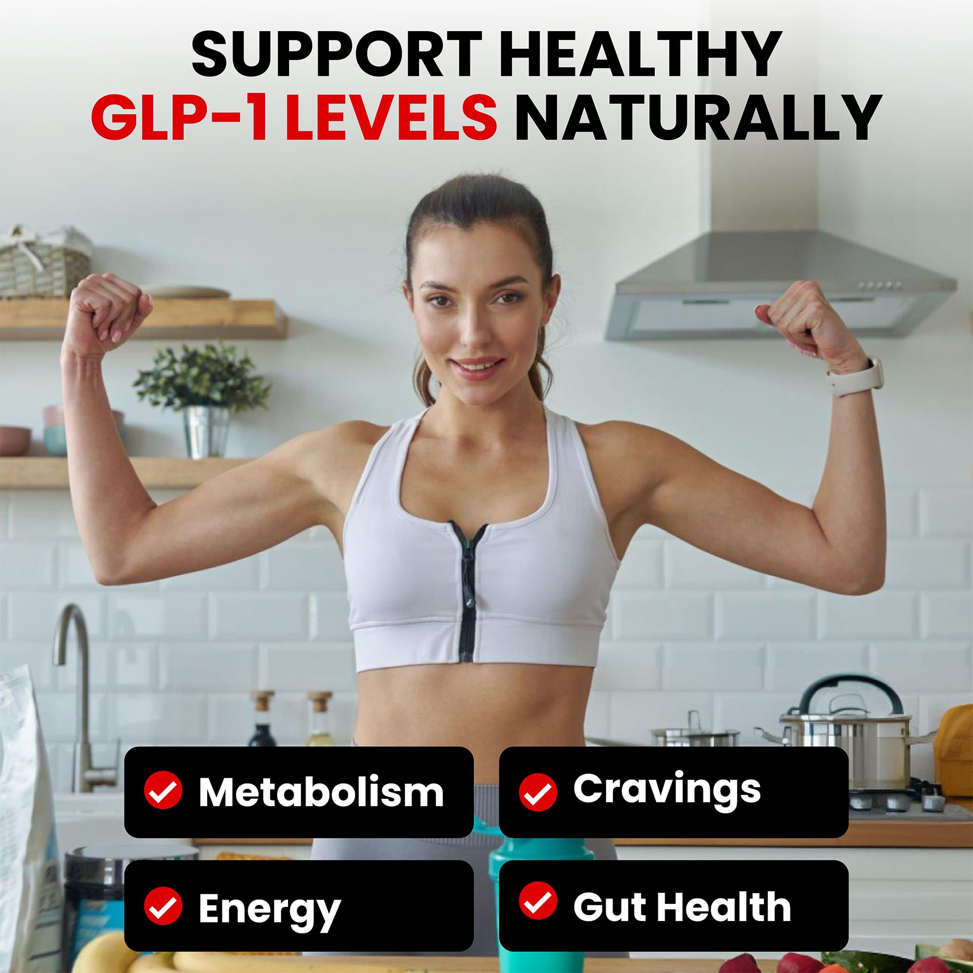 Zenrenu GLP-1 Supplement for Women - Natural Metabolism, Appetite & Craving Support – Super Berberine, Cinnamon,Akkermansia Probiotic,11-in-1 Gut Support - GLP Activate -60 Vegan Caps Zenrenu Au supplements