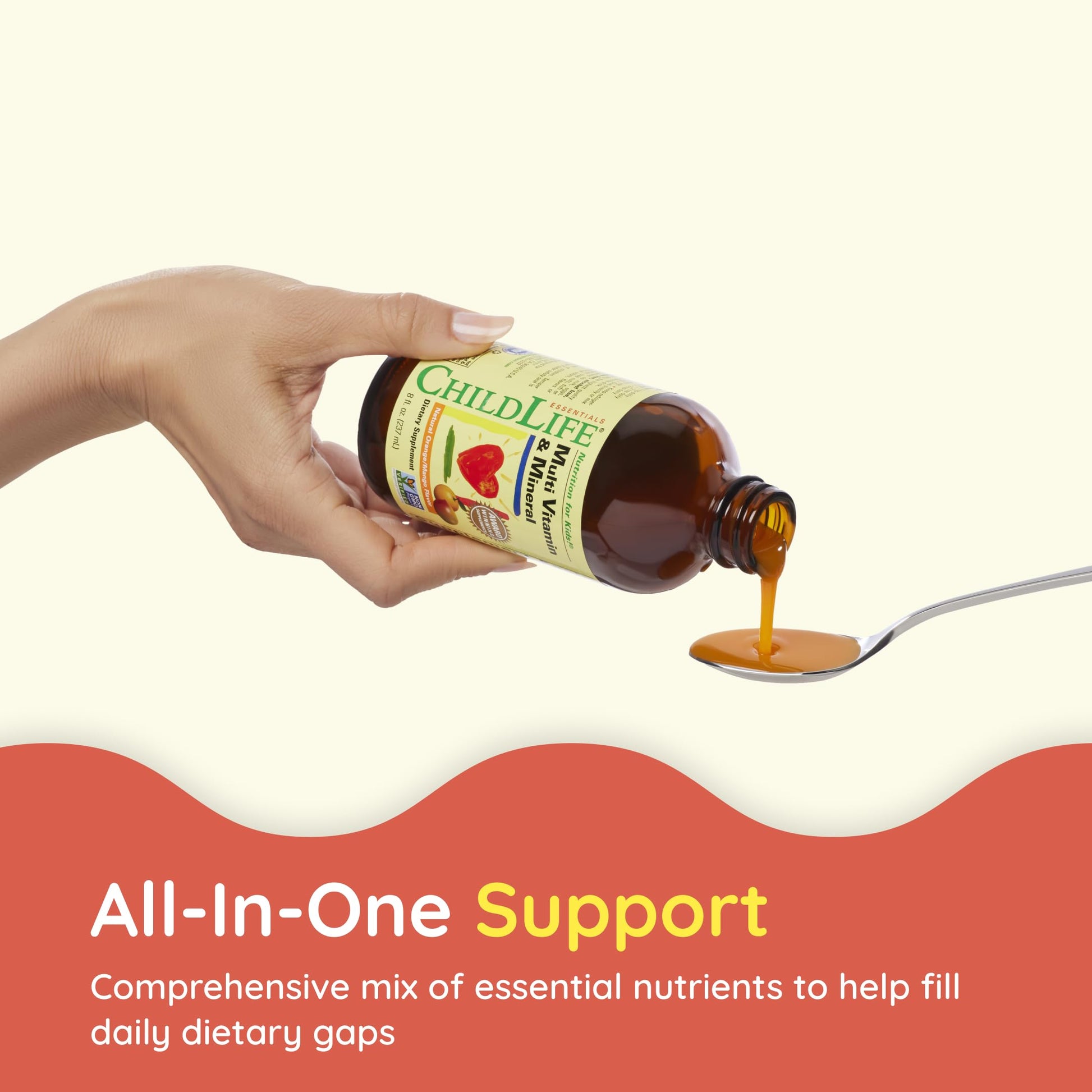 CHILDLIFE ESSENTIALS Kids Multivitamin & Mineral - Kids Vitamins, Liquid Multivitamin for Kids, Toddler Multivitamins, Liquid Vitamins, Baby Multivitamin - Natural Orange & Mango, 8 Fl Oz (Pack of 1) CHILDLIFE ESSENTIALS Au supplements