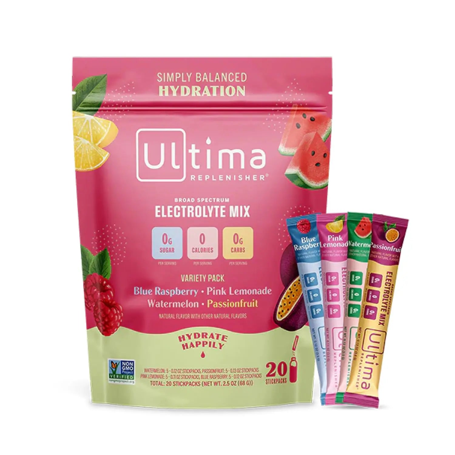 Ultima Replenisher Daily Electrolyte Drink Mix – Tropical Variety, 20 Stickpacks – Hydration Ultima Replenisher Au supplements