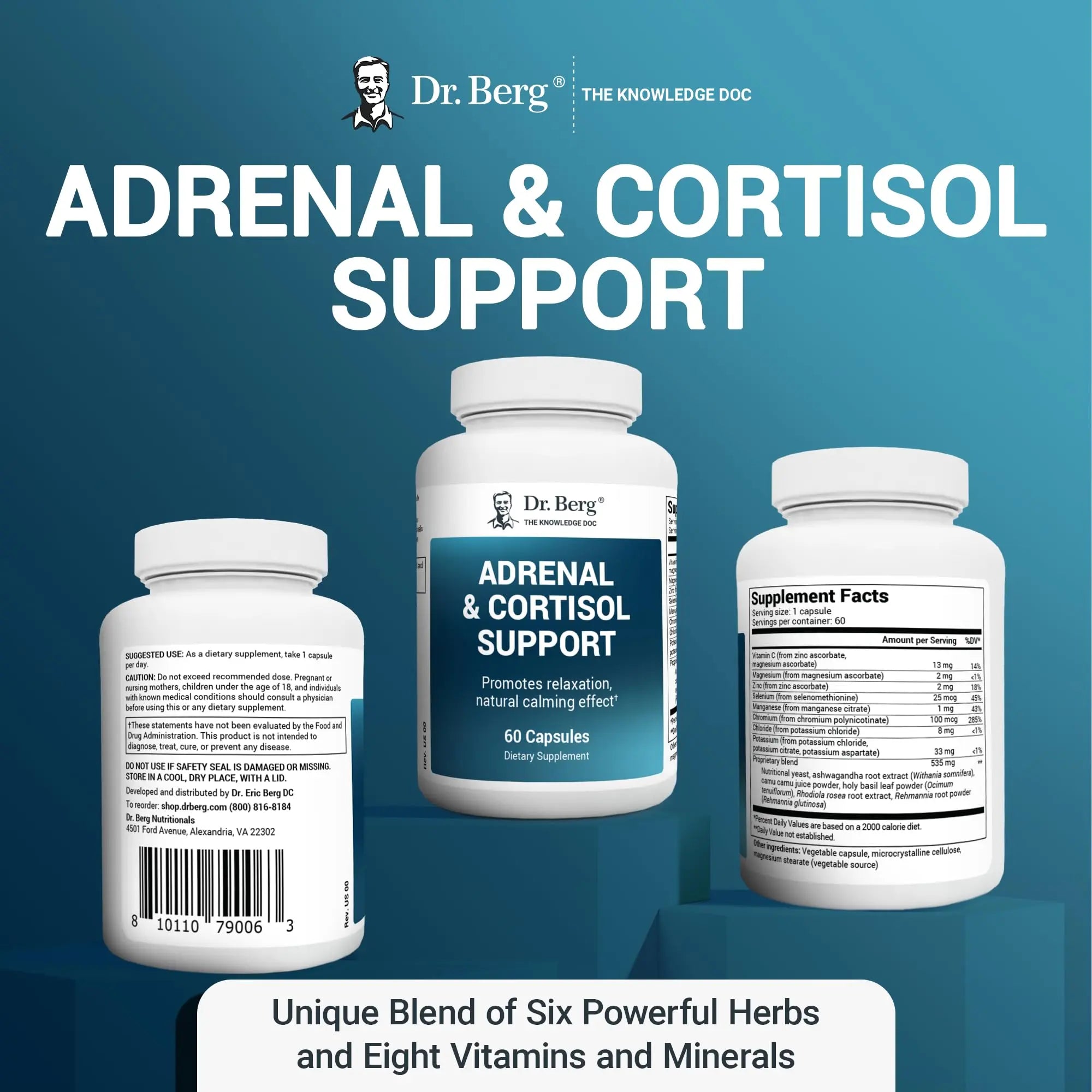 Dr. Berg Adrenal & Cortisol Supplement New Formula - Adrenal Supplement & Cortisol Dr. Berg Nutritionals Au supplements