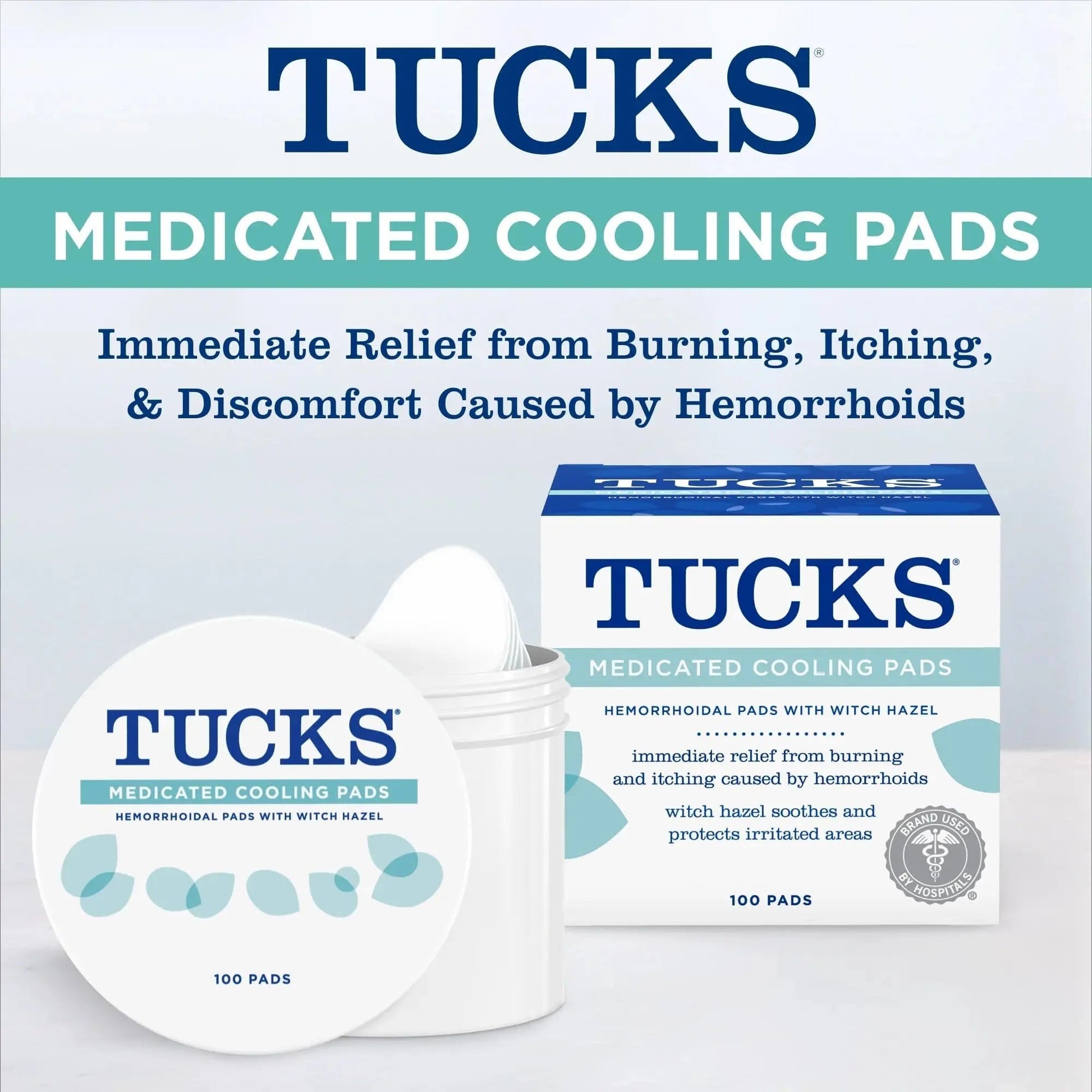 TUCKS Medicated Cooling Pads, 100 Count – Hemorrhoid Pads with Witch Hazel, Cleanses Sensitive Areas, Protects from Irritation, Hemorrhoid Treatment, Medicated Pads Used by Hospitals TUCKS Au supplements