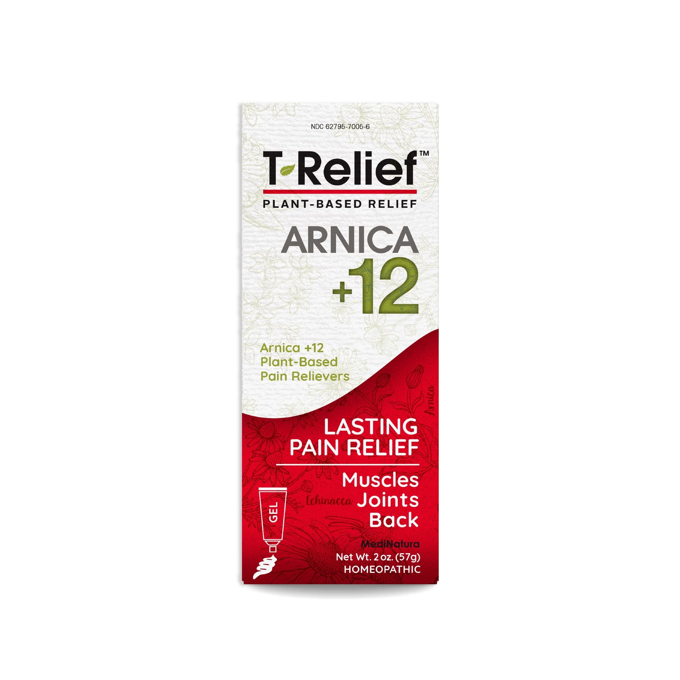 MediNatura T-Relief Extra Strength Discomfort Relief Gel-Extra-Strength Arnica Gel for Fast-Acting Relief-Supports Mobility & Body Aches-Homeopathic & Plant-Based-Paraben-Free-Non-Sticky - 2 oz MediNatura Au supplements