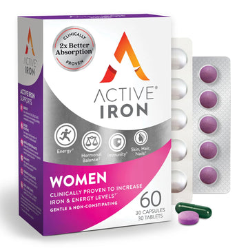 Active Iron Supplement 25mg + Multivitamin for Women – Clinically Proven to Increase Energy & Reduce Tiredness – Gentle ACTIVEIRON Au supplements