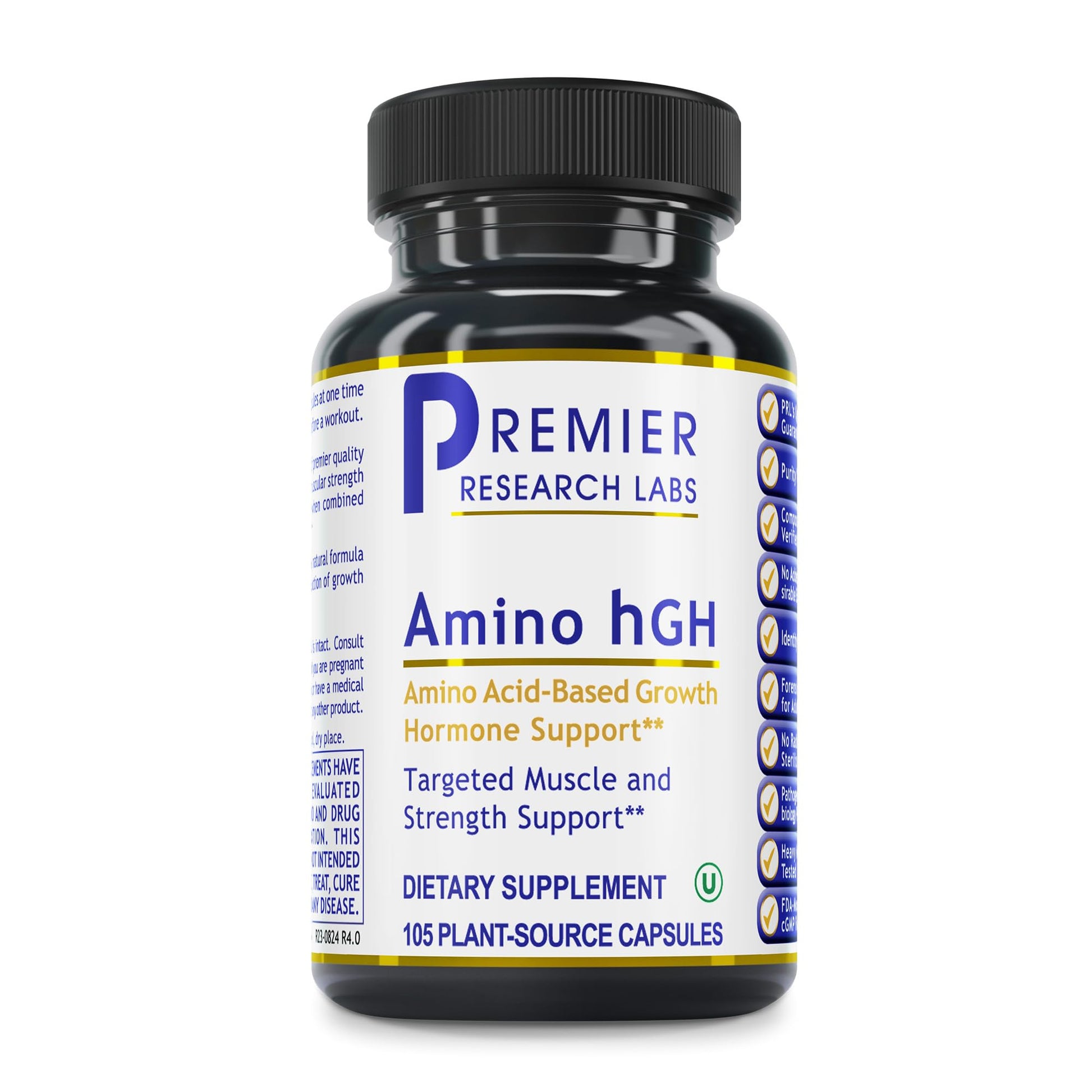 Premier Research Labs Amino HGH - HGH Supplements for Men, HGH Supplements for Women, Amino Acids, L-Arginine, L-Lysine, HGH Enhancer, Support Human Growth Hormone and Muscle Growth - 105 Capsules Premier Research Labs Au supplements