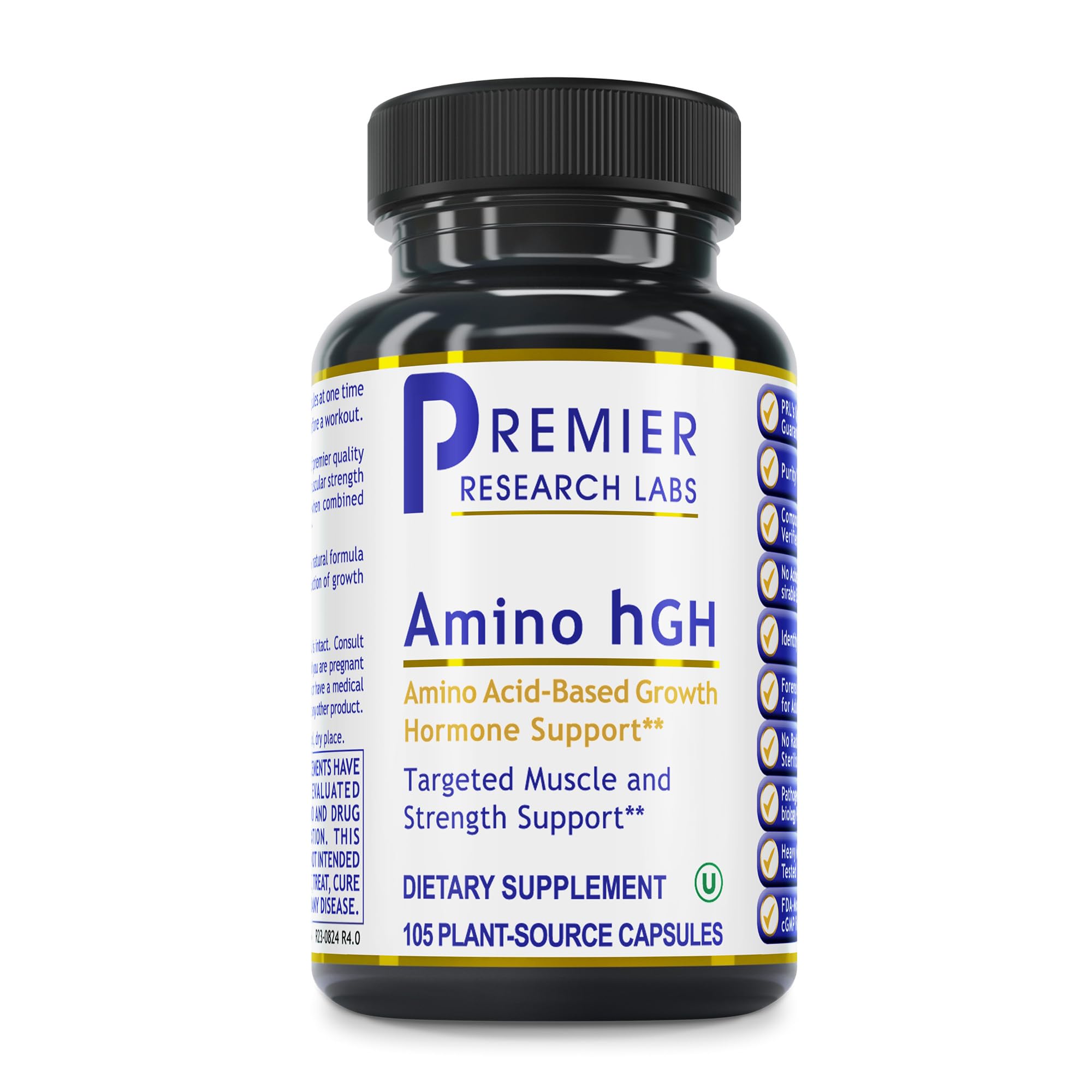 Premier Research Labs Amino HGH - HGH Supplements for Men, HGH Supplements for Women, Amino Acids, L-Arginine, L-Lysine, HGH Enhancer, Support Human Growth Hormone and Muscle Growth - 105 Capsules Premier Research Labs Au supplements