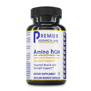 Premier Research Labs Amino HGH - HGH Supplements for Men, HGH Supplements for Women, Amino Acids, L-Arginine, L-Lysine, HGH Enhancer, Support Human Growth Hormone and Muscle Growth - 105 Capsules Premier Research Labs Au supplements