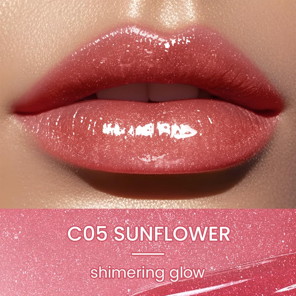 CATKIN Glossy Lip Balm Ultra Hydating Glow Lip Tinted Jelly Plump Melting Balm Shea Butter Repair Soothing For Dry Lips Dewy Finished 0.12 oz C05 SUNFLOWER Catkin Au supplements