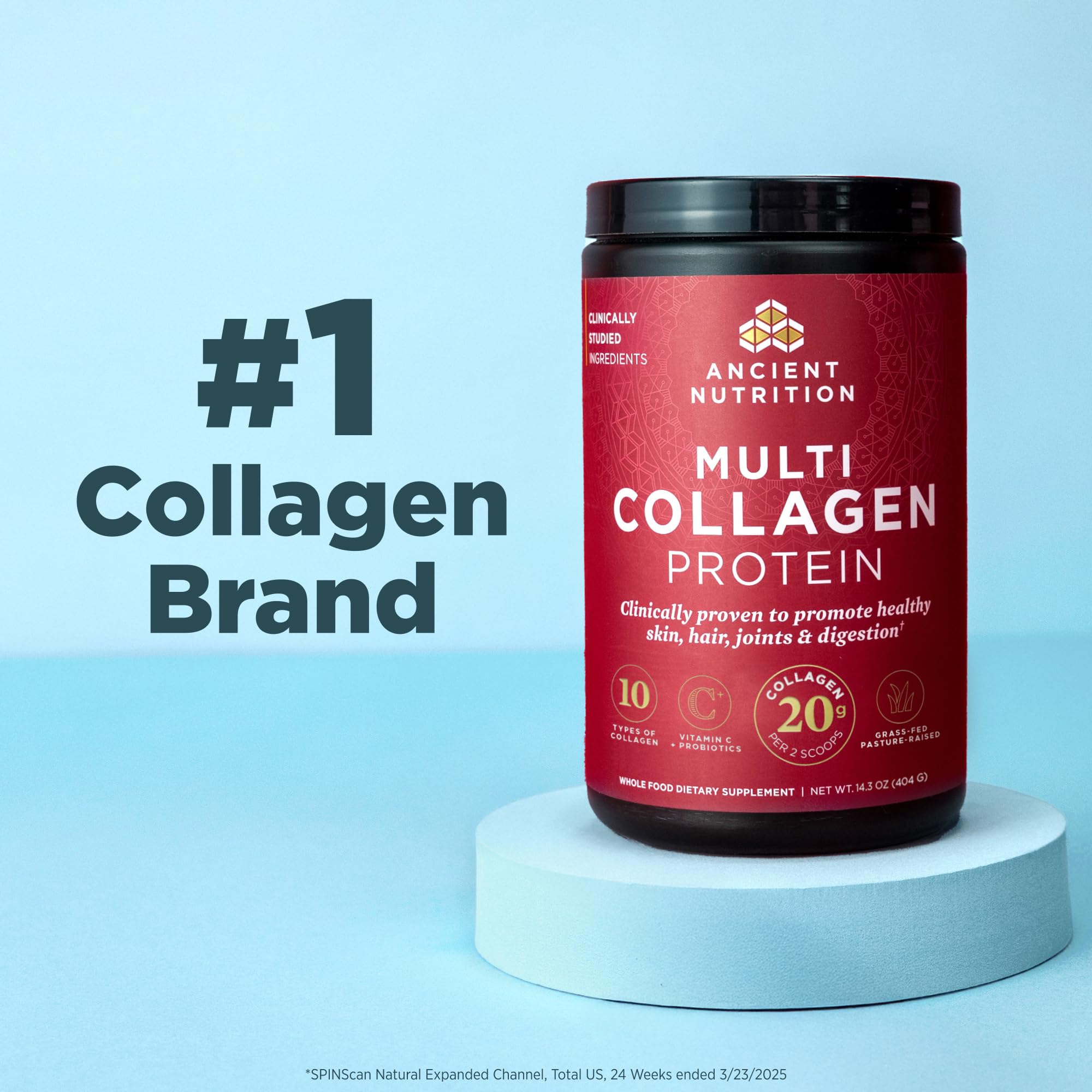 Ancient Nutrition Hydrolyzed Collagen Peptides Powder with Probiotics, Chocolate Multi Collagen Protein for Women and Men with Vitamin C, 40 Servings, Supports Skin and Nails, Gut Health, 16.65oz Ancient Nutrition Au supplements