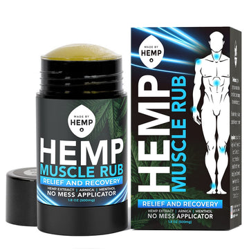 Hemp Roll On Post Workout Muscle Relief Stick for Muscles and Joints Natural Blend with Arnica, Menthol, Ginger Non Greasy Balm Cooling Soothing Support Formula Made by Hemp 1.8oz MADE BY HEMP Co. Au supplements