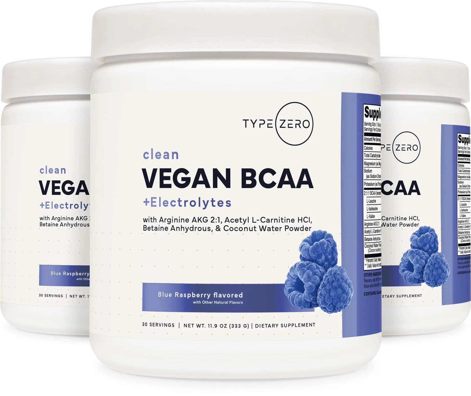 Type Zero Ultra Clean Vegan BCAA Powder + Electrolytes (Blue Raspberry | 6G) 2:1:1 Sugar-Free/No Sucralose BCAAs Amino Acids Supplement - BCAA Vegan Amino Acids After Workout Drink, 30 Servings Type Zero Au supplements