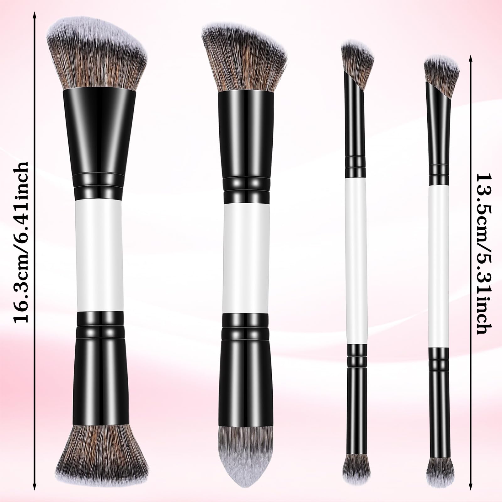 KFHENSOM 4PCS Foundation Contour Conceal Brush Set Dual-Ended Makeup Brushes Set Professional Powder Blush Concealer Eyeshadow Kabuki Foundation Brush Kit for Liquid Loose Powder Cream KFHENSOMR Au supplements