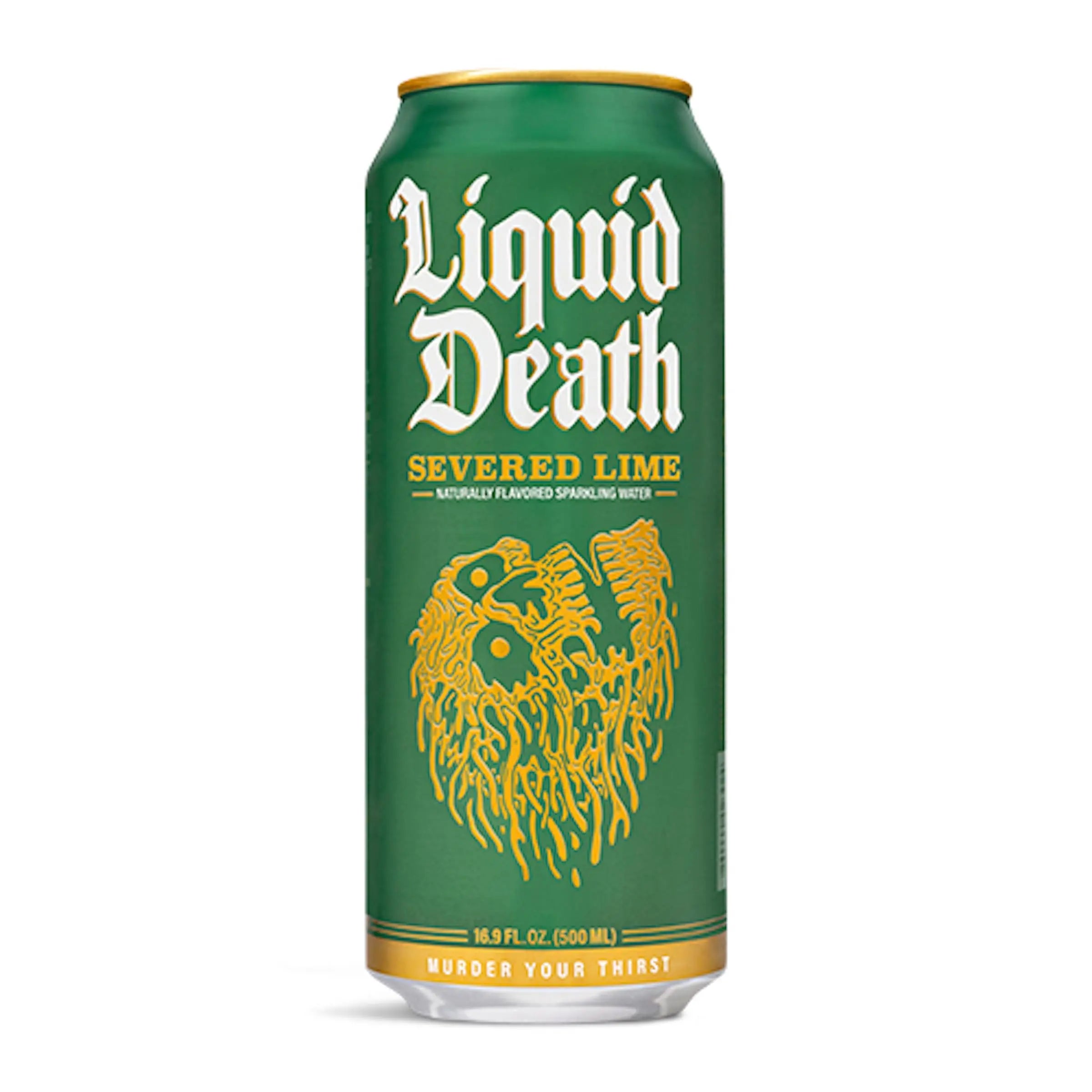 Liquid Death Flavored Sparkling Water with Agave, Severed Lime, 16.9 oz Tallboys (12-Pack) Liquid Death Au supplements