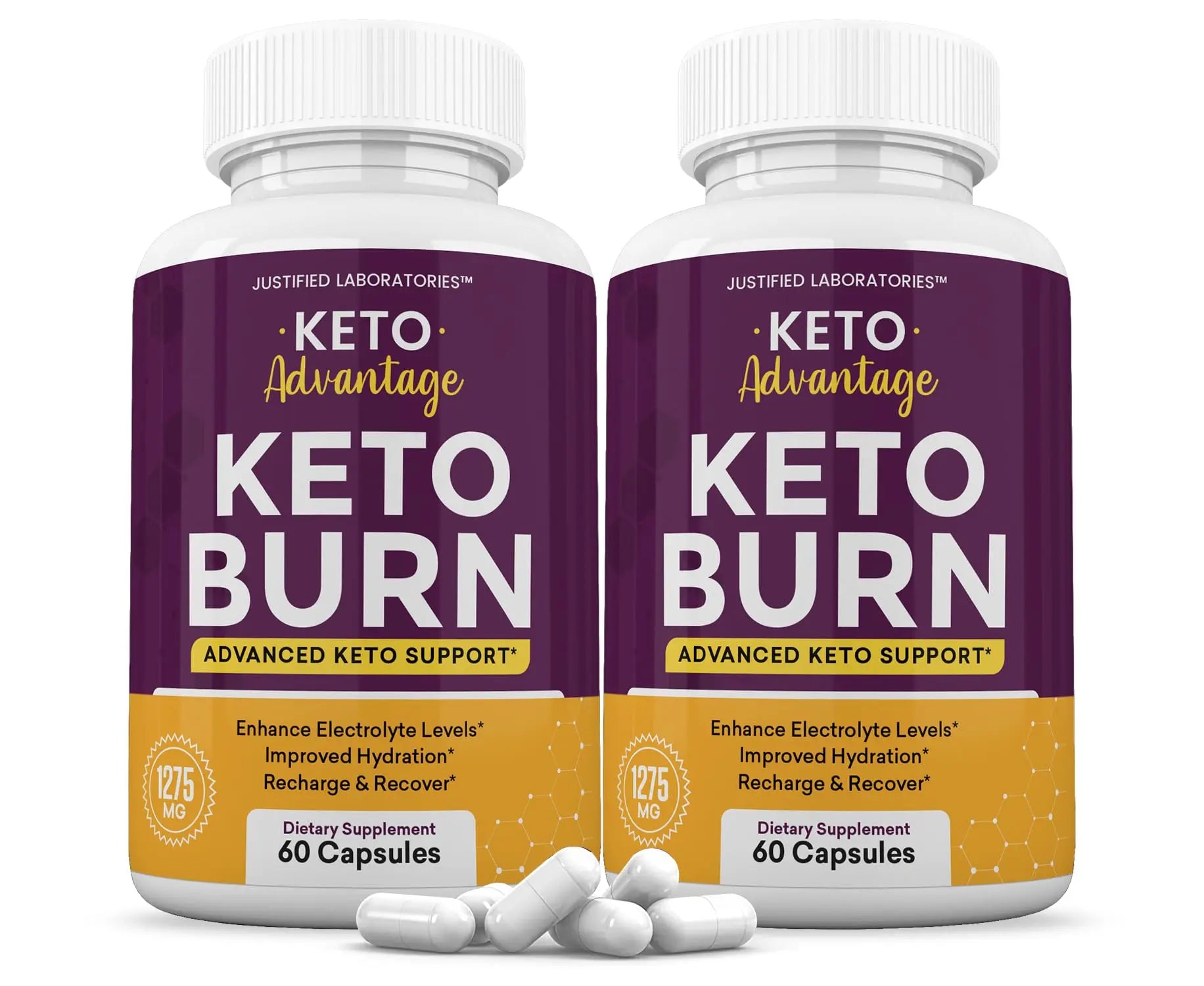 (2 Pack) Keto Advantage Keto Burn Pills 1275MG New & Improved Formula Contains Apple Justified Laboratories Au supplements