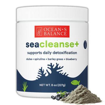 Ocean's Balance Seacleanse+ Daily Detox Cleanse Powder | Gut Health & Immune Support | Supports Gentle Cleanse & Vitality | 8oz Ocean's Balance Clean Taste of Maine Au supplements