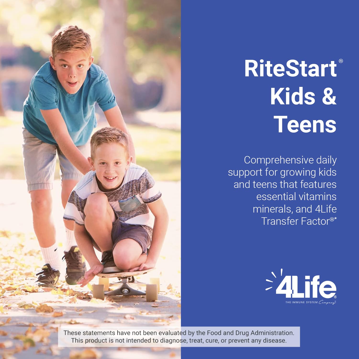4Life RiteStart Kids and Teens- Apple, Orange Flavors, 22 Essential Vitamins, Minerals, Immune System and Brain Support Ages 2+ - 120 Chewable Tablets 4Life Au supplements